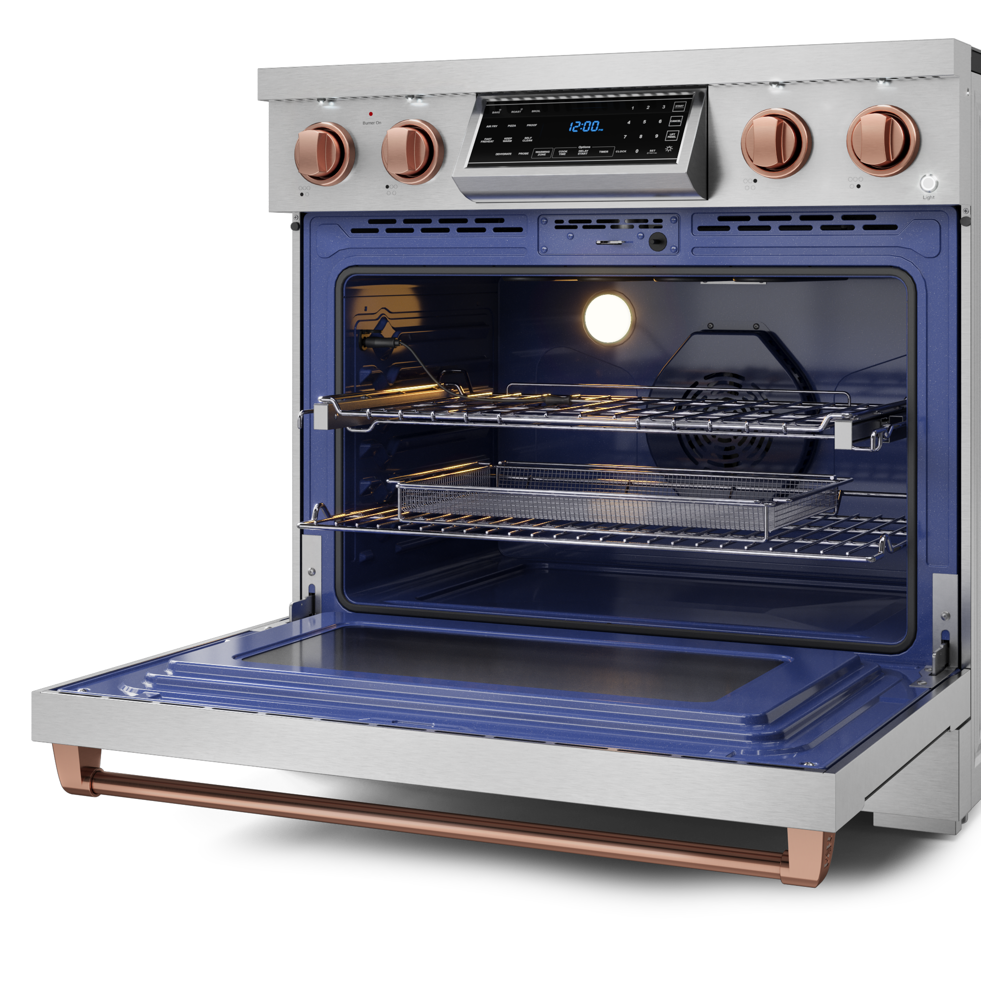 36 Inch Professional Electric Range with Tilt Panel Touch Control in Stainless Steel/Rose Gold | Gordon Ramsay Series