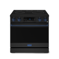 36 Inch Professional Electric Range with Tilt Panel Touch Control in Black/Navy Blue | Gordon Ramsay Series