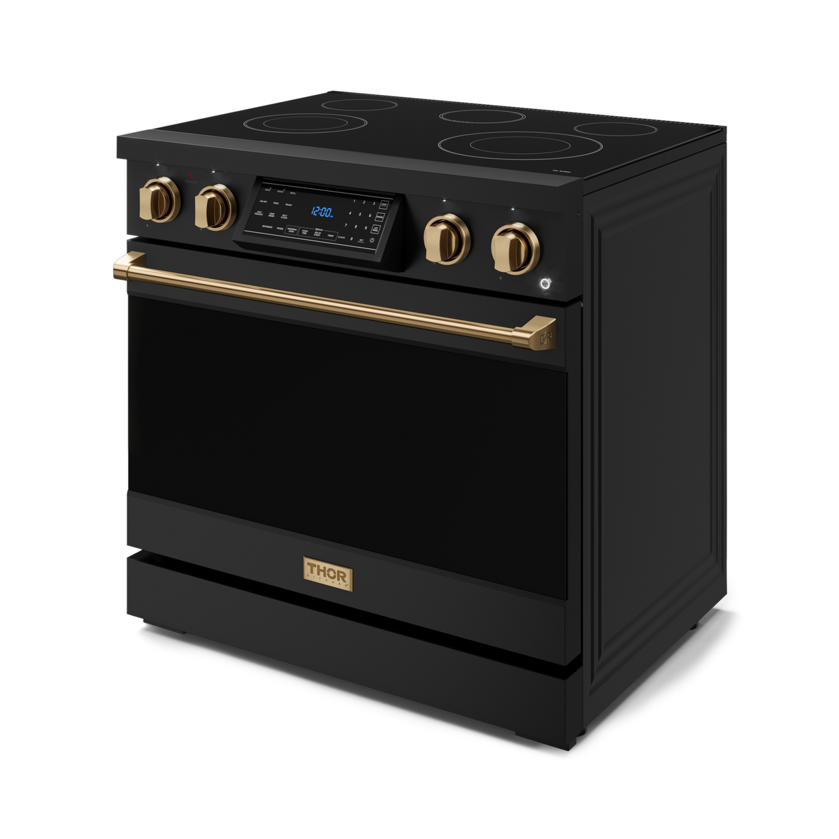 36-Inch Black/Bronze Electric Range | Gordon Ramsay Collection by