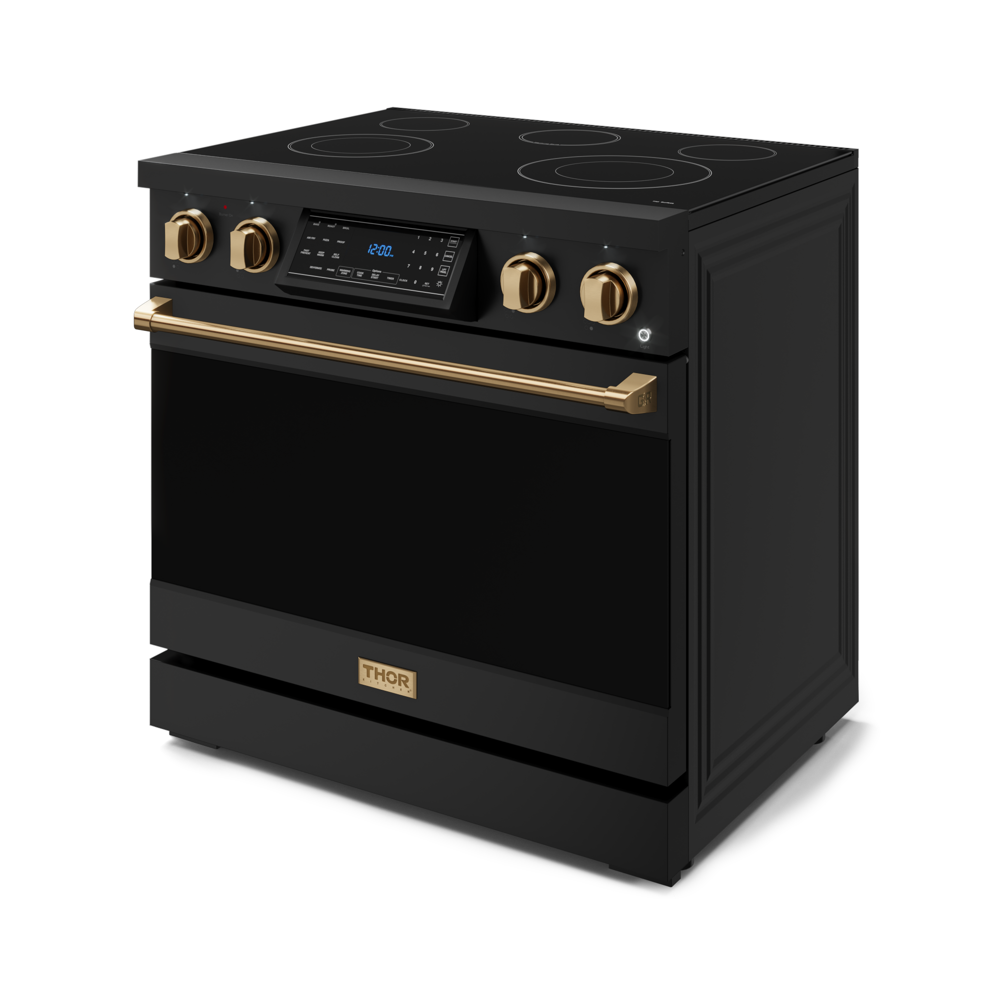 36 Inch Professional Electric Range with Tilt Panel Touch Control in Black/Bronze | Gordon Ramsay Series - RSE36B-BRZ
