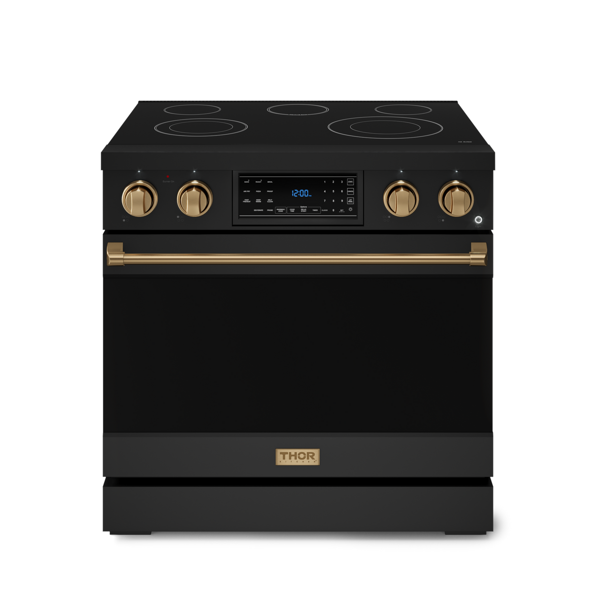 36-Inch Black/Bronze Electric Range | Gordon Ramsay Collection by
