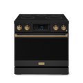 36 Inch Professional Electric Range with Tilt Panel Touch Control in Black/Bronze | Gordon Ramsay Series