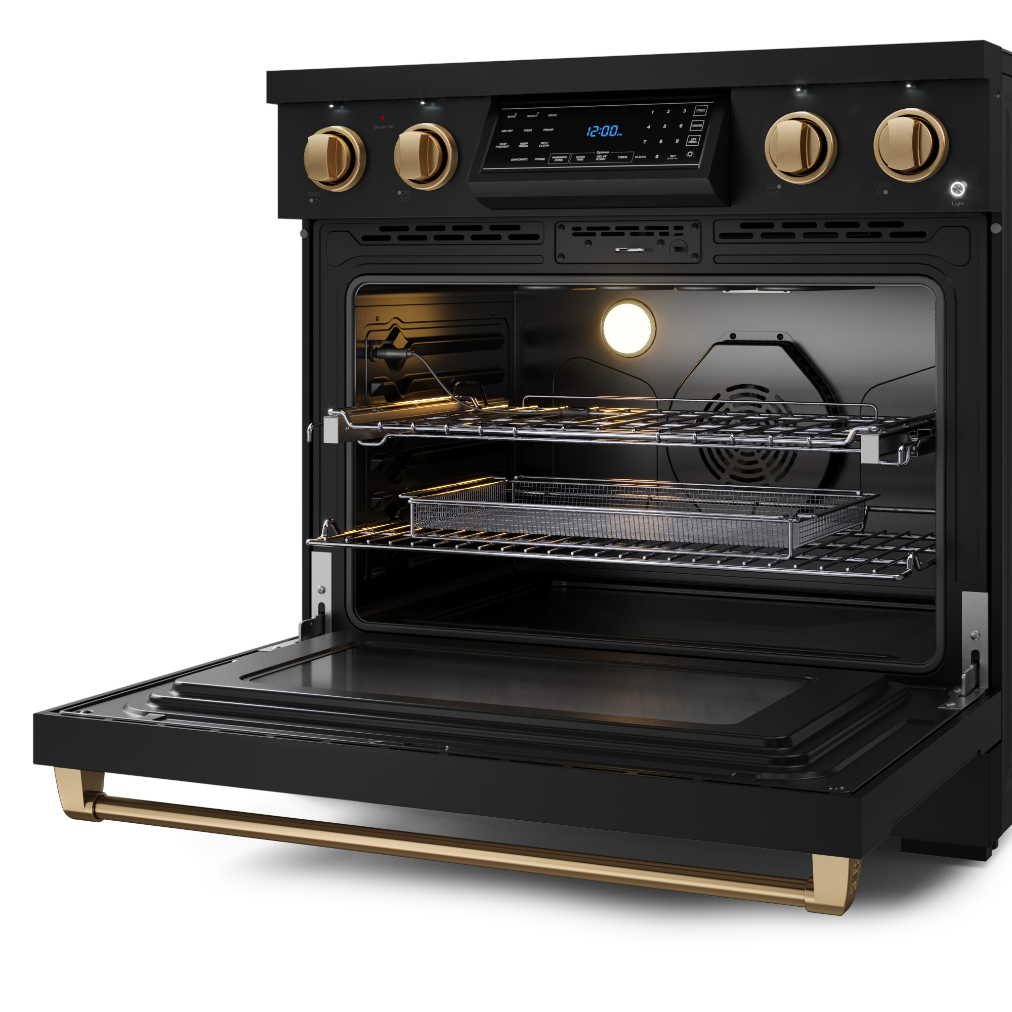 36 Inch Professional Electric Range with Tilt Panel Touch Control in Black/Bronze | Gordon Ramsay Series - RSE36B-BRZ