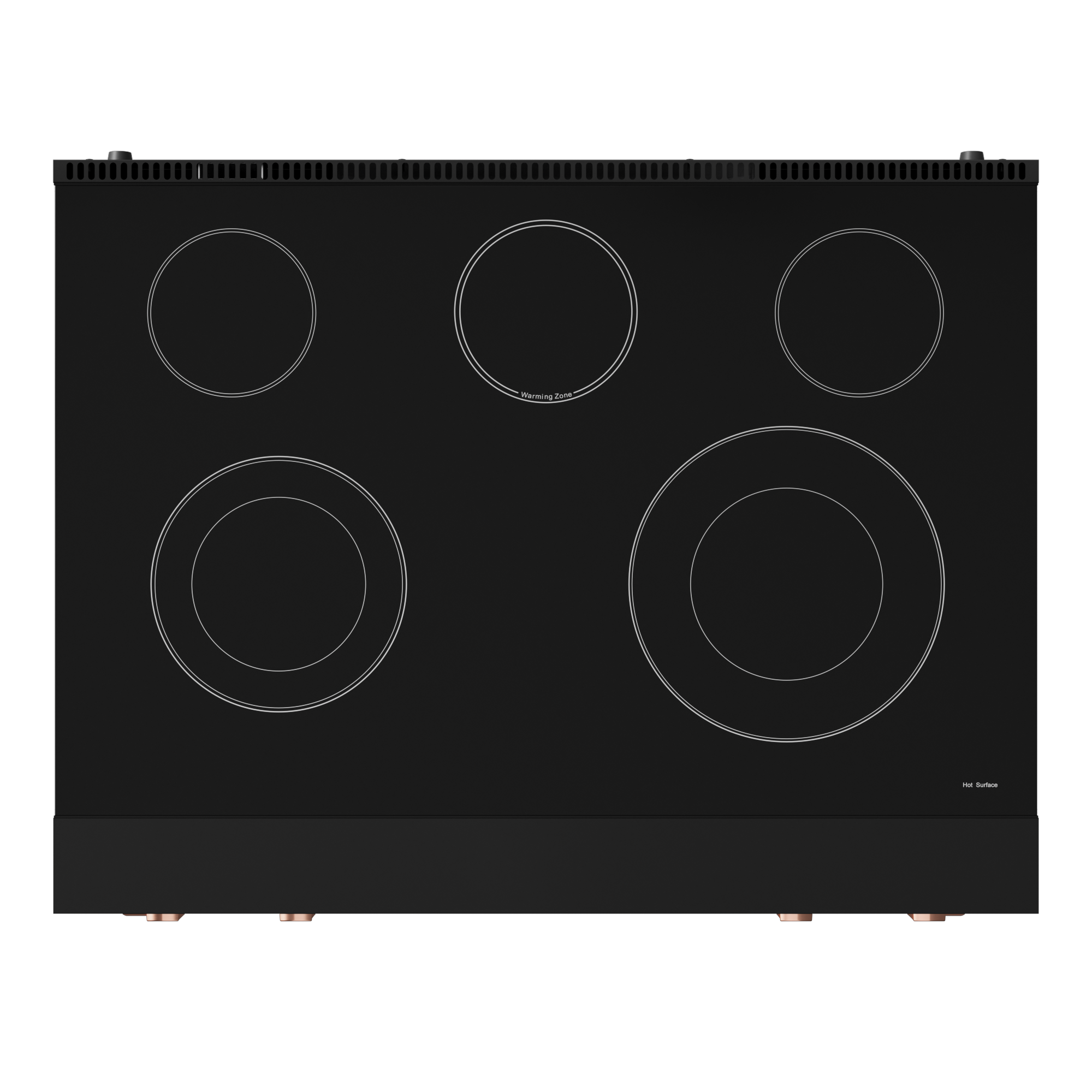 36 Inch Professional Electric Range with Tilt Panel Touch Control in Black/Rose Gold | Gordon Ramsay Series