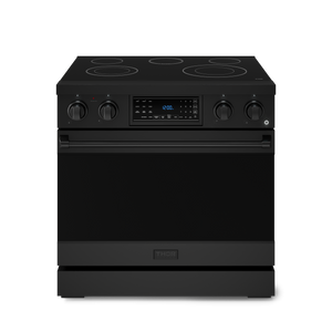 36 Inch Professional Electric Range with Tilt Panel Touch Control in Black | Gordon Ramsay Series