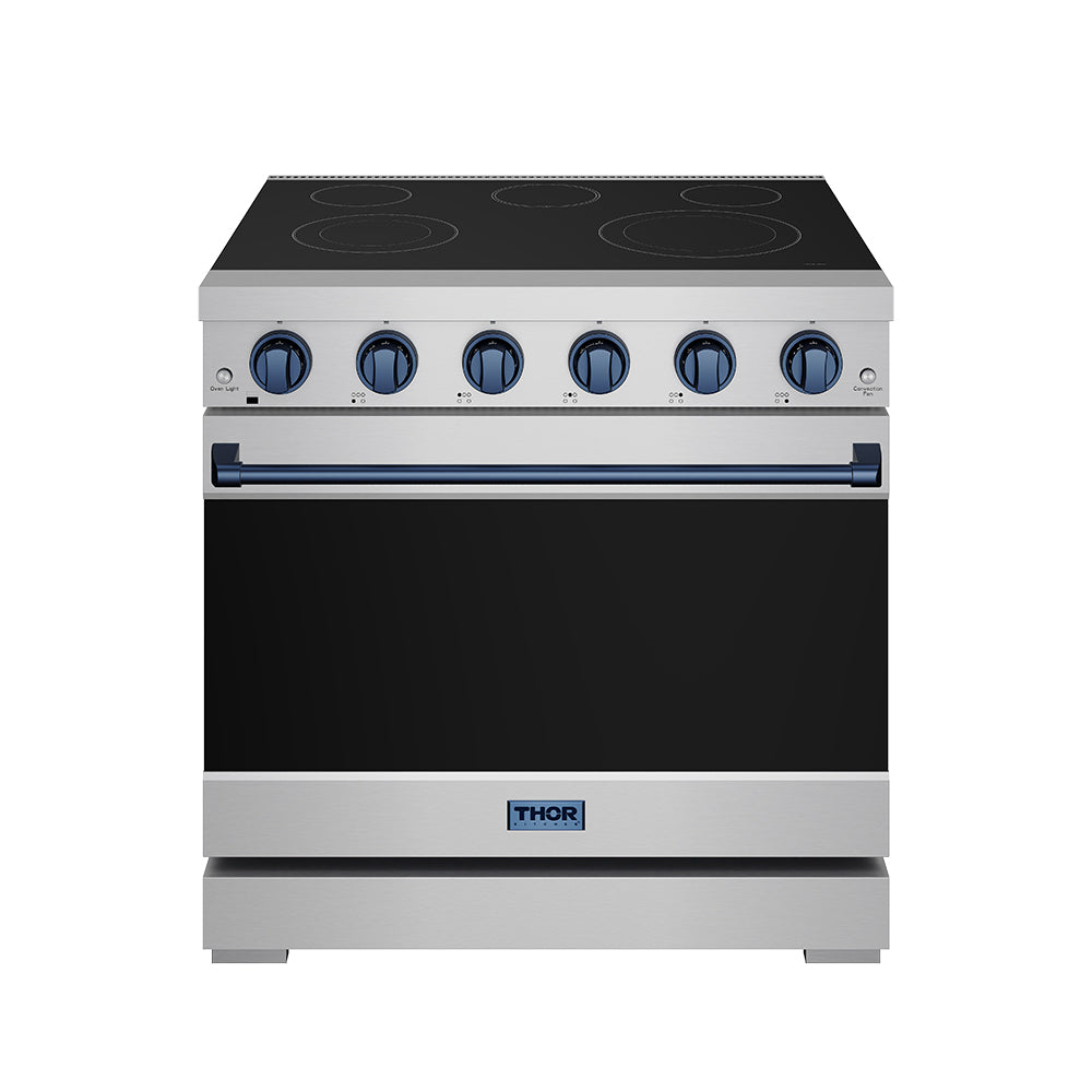 36 Inch Professional Electric Range in Stainless Steel/Blue | Gordon Ramsay Series