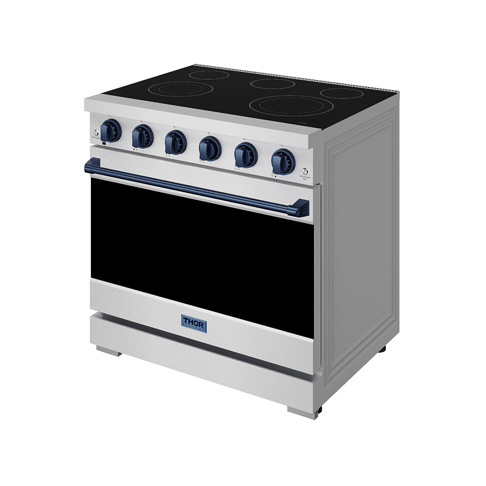 36 Inch Professional Electric Range in Stainless Steel/Blue | Gordon Ramsay Series