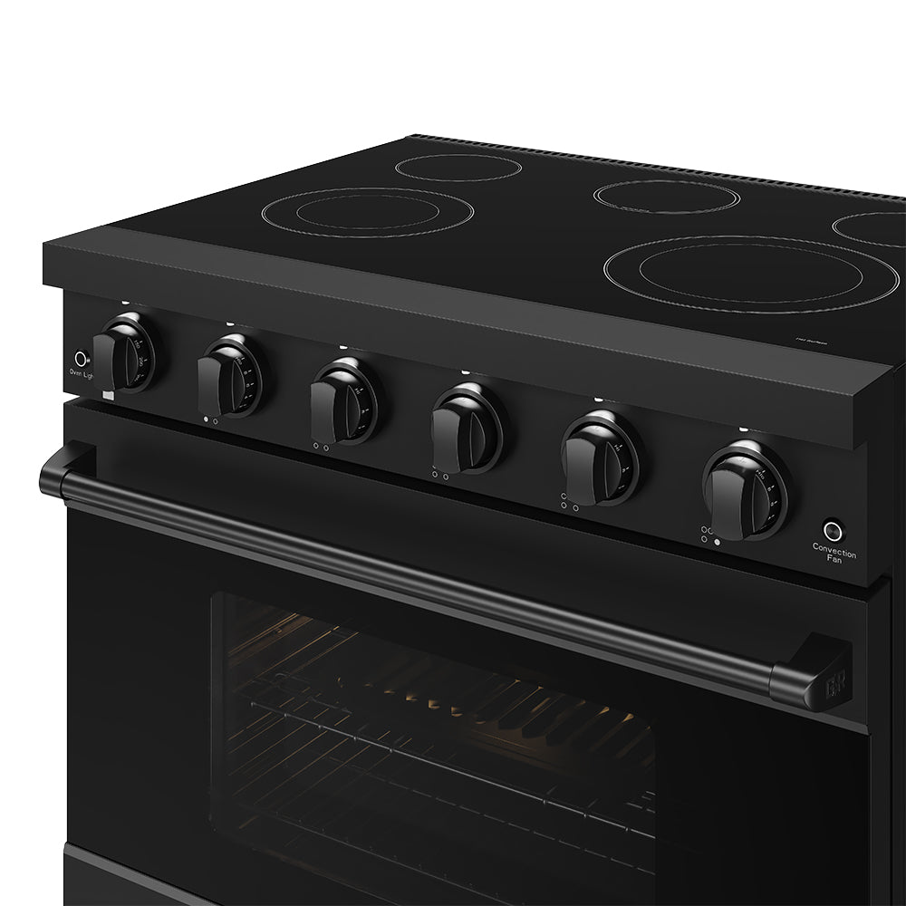 36 Inch Professional Electric Range in Black | Gordon Ramsay Series