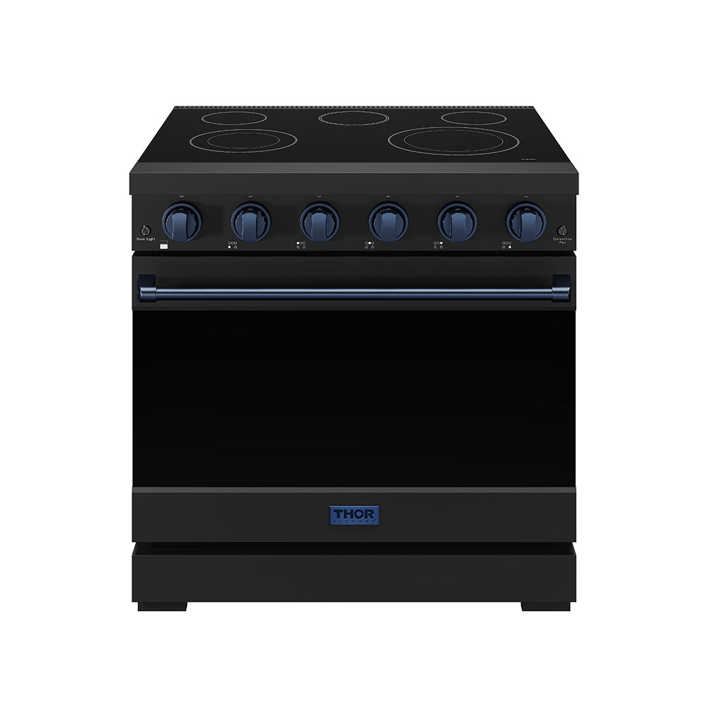 36 Inch Professional Electric Range in Black/Blue | Gordon Ramsay Series
