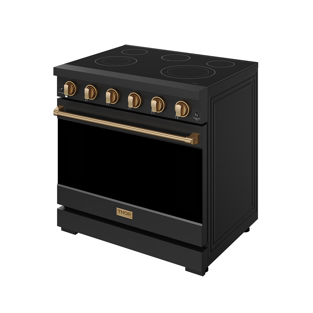 36 Inch Professional Electric Range in Black/Bronze | Gordon Ramsay Series