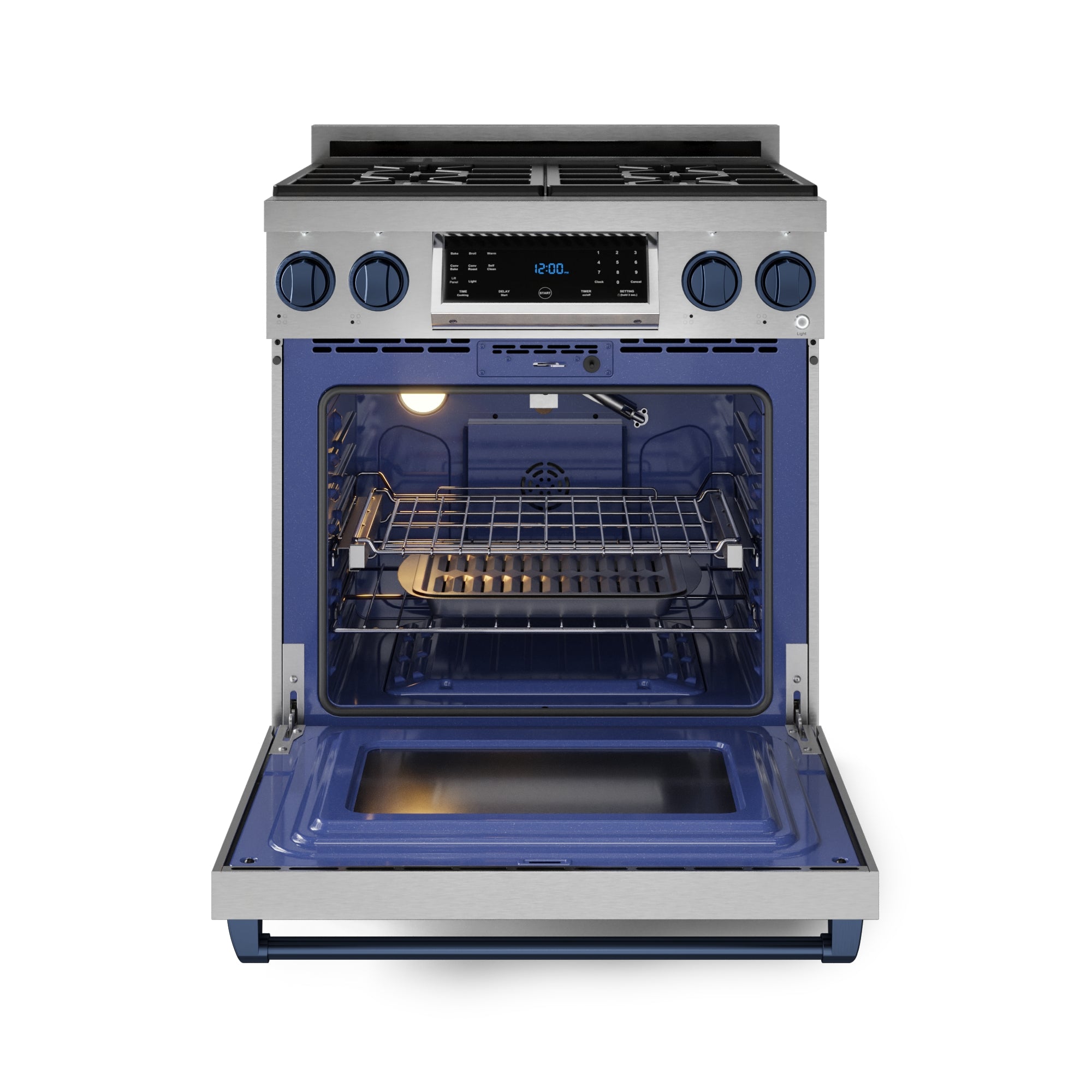 30 Inch Professional LP Range with Tilt Panel Touch Control in Stainless Steel/Blue | Gordon Ramsay Series