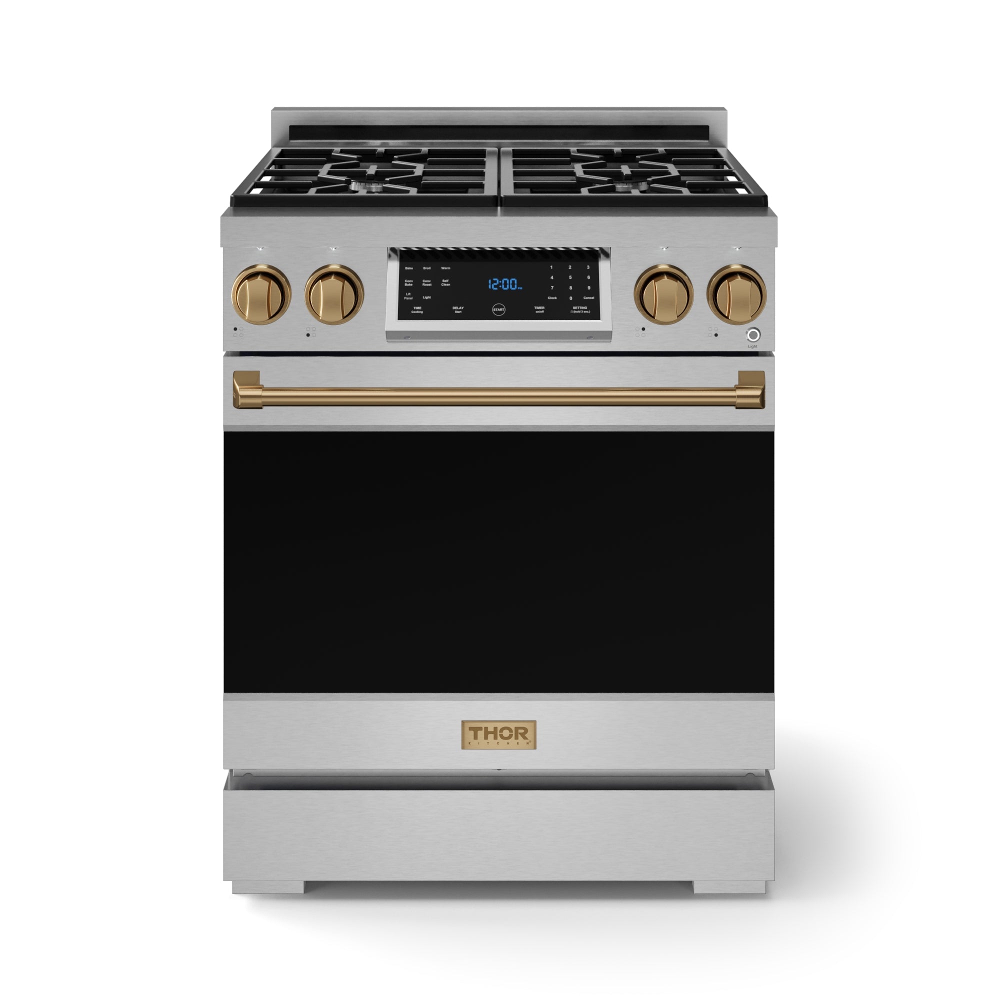 30 Inch Professional LP Range with Tilt Panel Touch Control in Stainless Steel/Bronze | Gordon Ramsay Series
