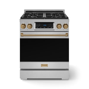 30 Inch Professional LP Range with Tilt Panel Touch Control in Stainless Steel/Bronze | Gordon Ramsay Series