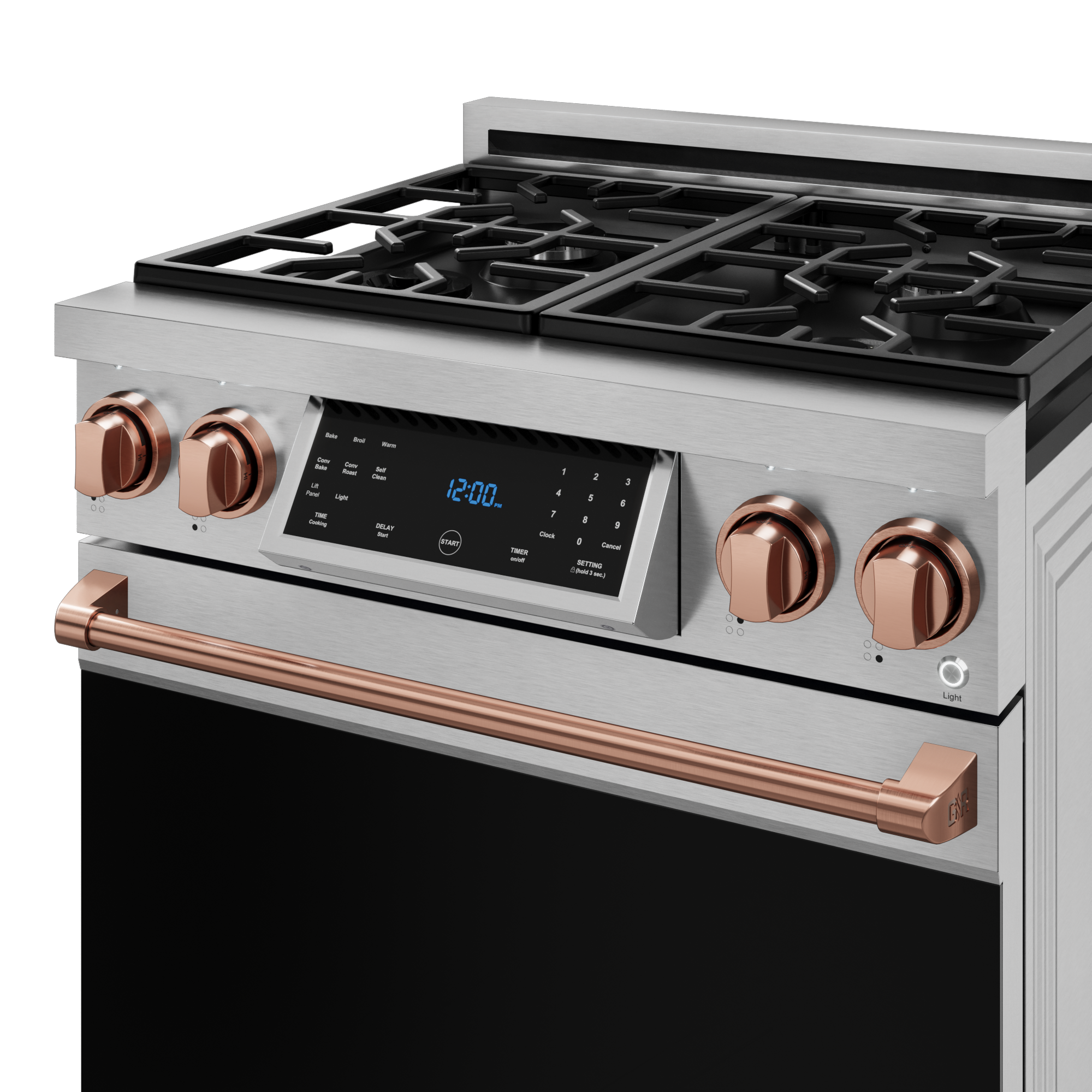 30 Inch Professional Gas Range with Tilt Panel Touch Control in Stainless Steel/Rose Gold | Gordon Ramsay Series - RSG30-RSG