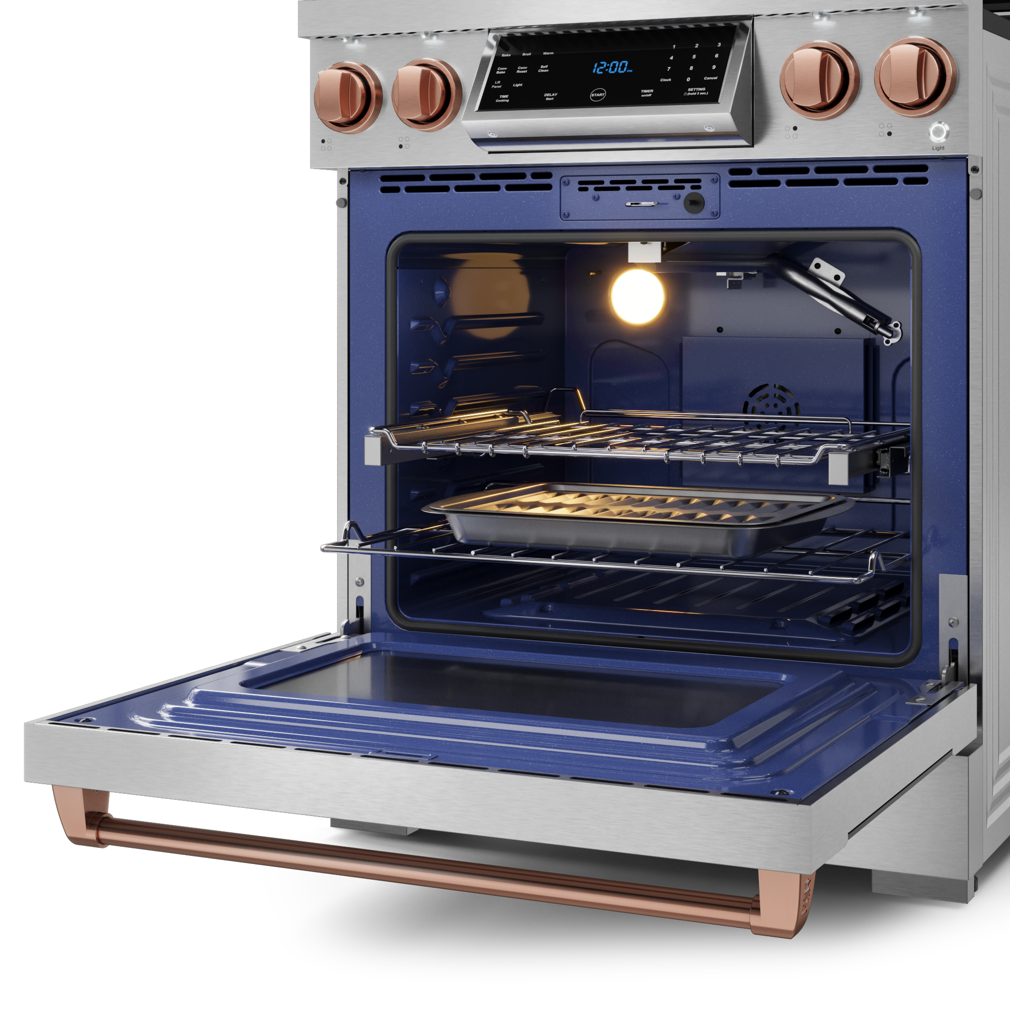 30 Inch Professional Gas Range with Tilt Panel Touch Control in Stainless Steel/Rose Gold | Gordon Ramsay Series - RSG30-RSG