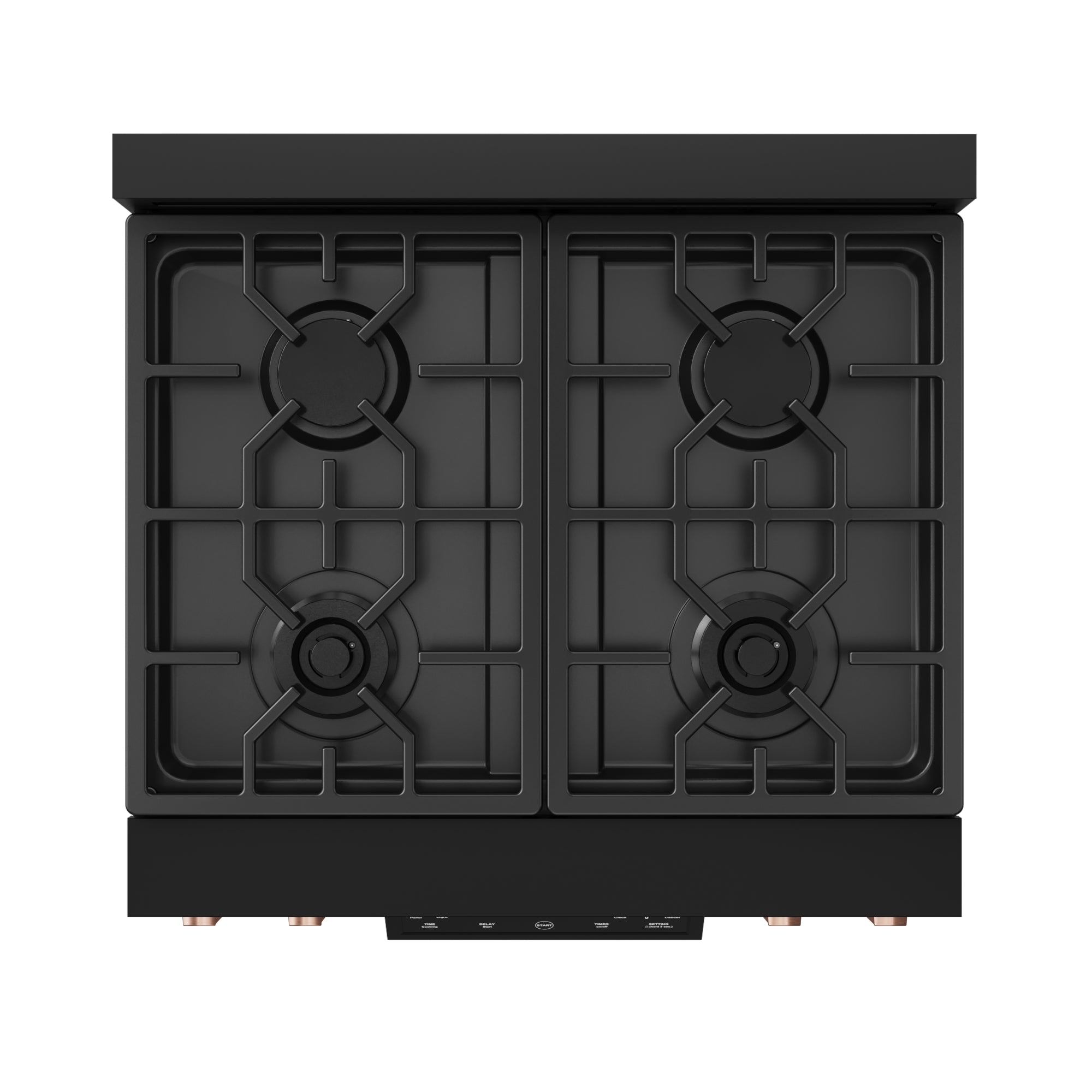 30 Inch Professional Gas Range with Tilt Panel Touch Control in Matte Black/Rose Gold | Gordon Ramsay Series