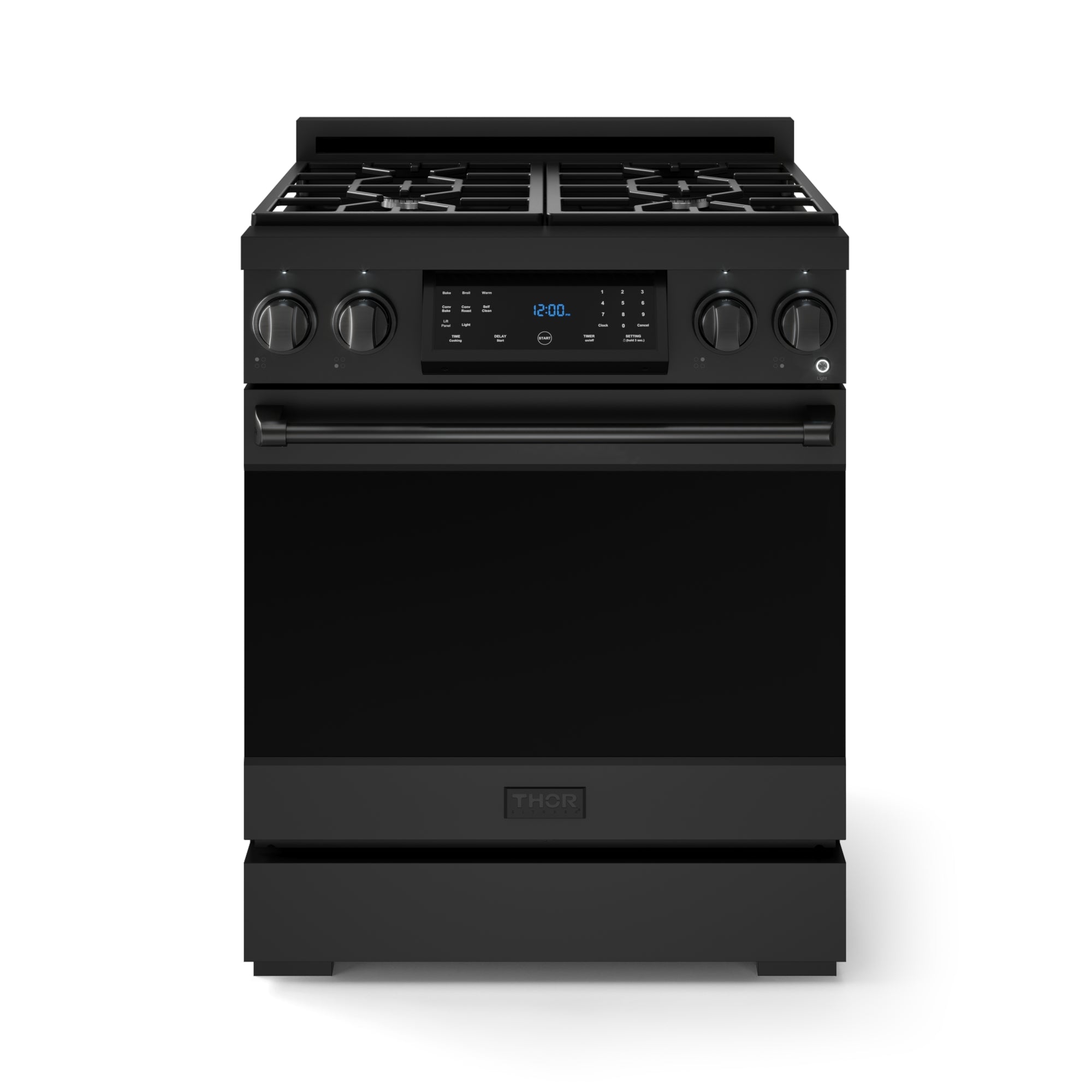 30 Inch Professional Liquid Propane with Precision Knob Control in Black