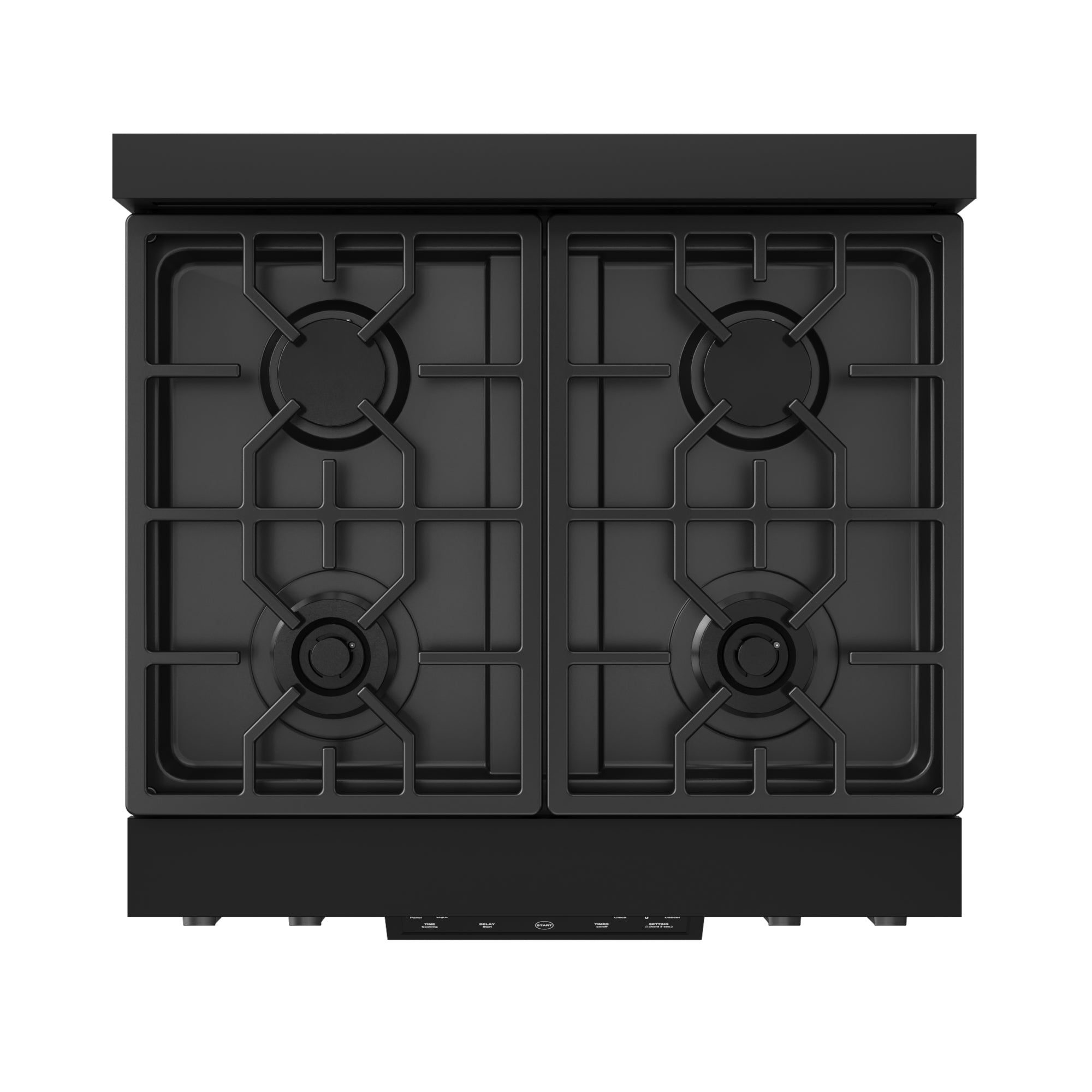 30 Inch Professional Gas Range with Precision Knob Control in Black