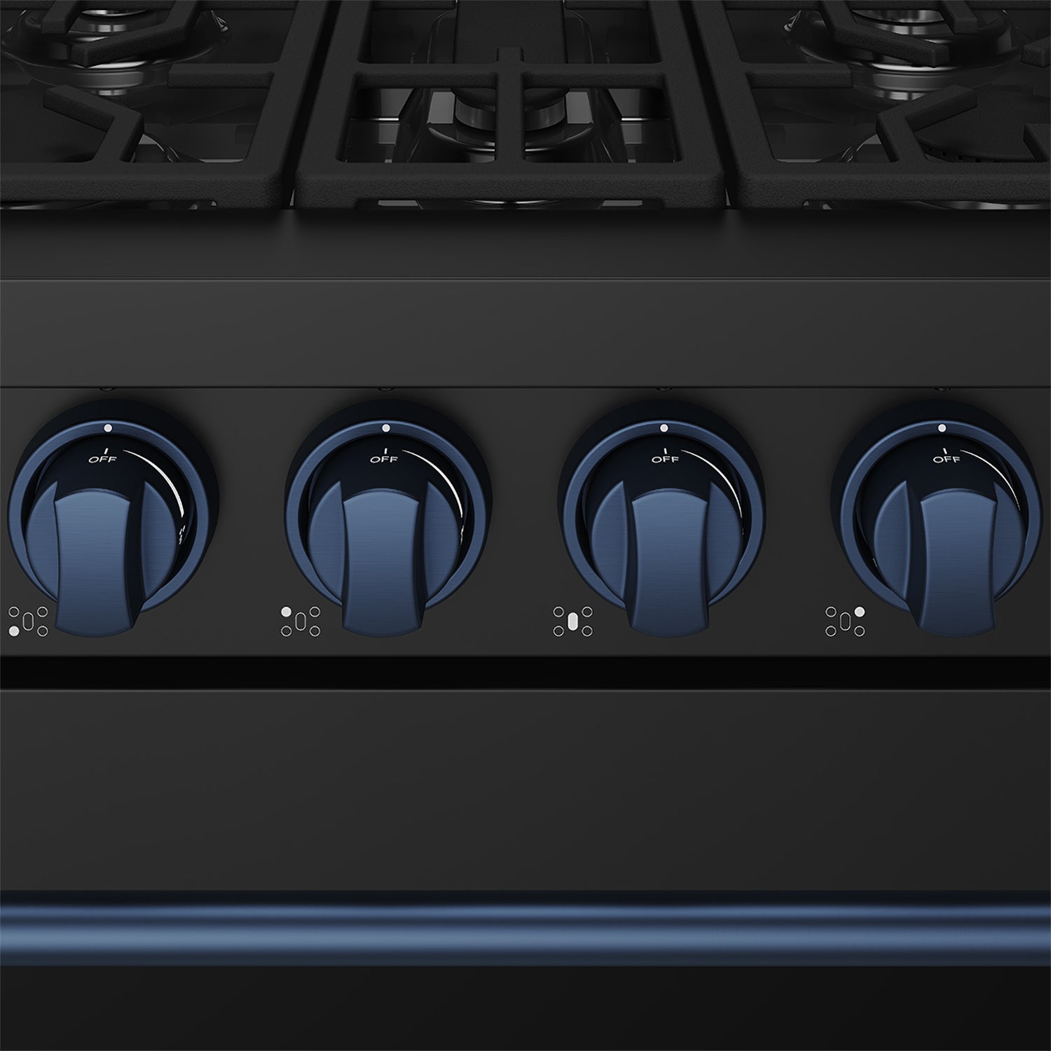 30 Inch Professional Liquid Propane with Precision Knob Control in Black/Blue