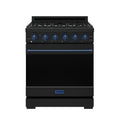 30 Inch Professional Liquid Propane with Precision Knob Control in Black/Blue