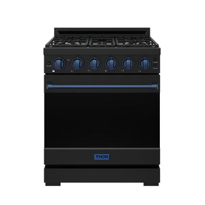 30 Inch Professional Liquid Propane with Precision Knob Control in Black/Blue