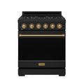 30 Inch Professional Gas with Precision Knob Control in Black/Bronze