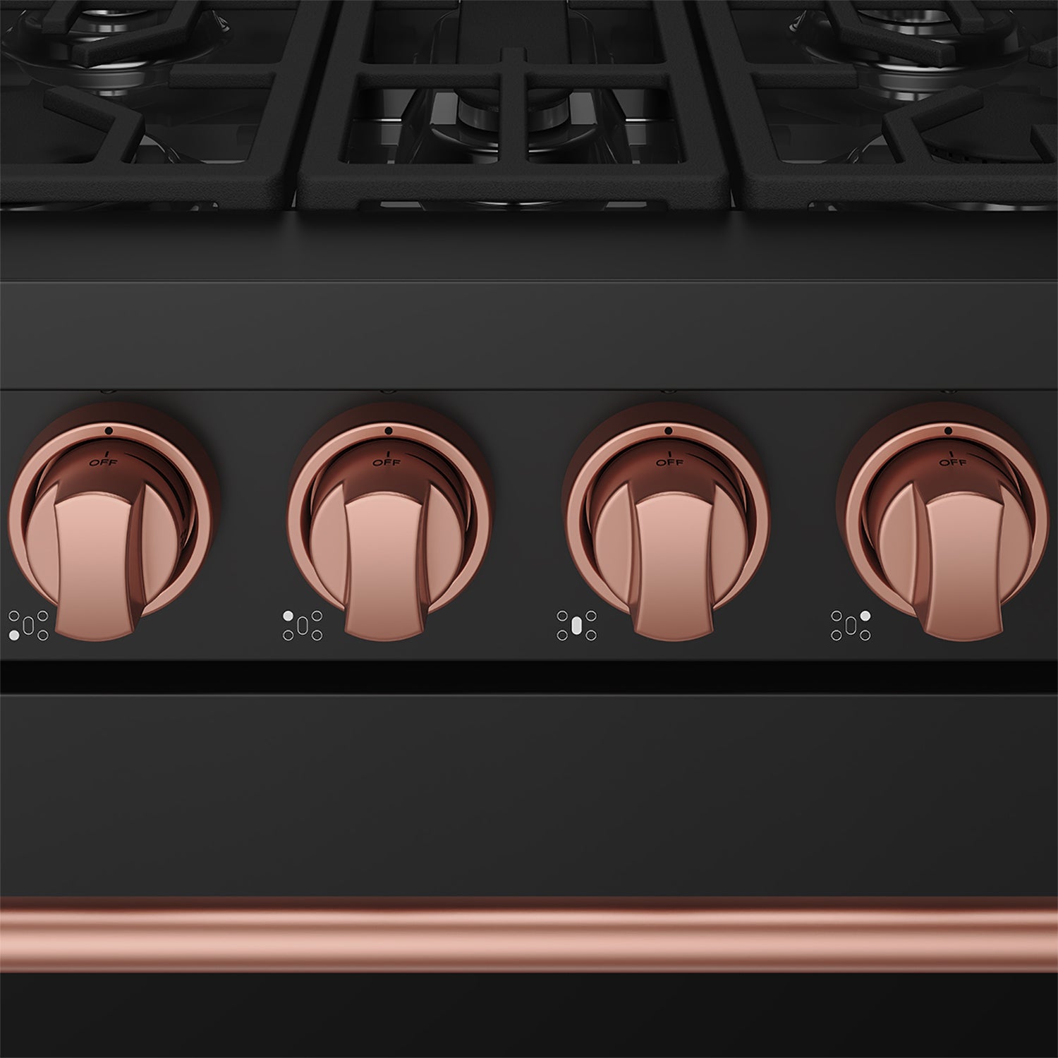 30 Inch Professional Liquid Propane with Precision Knob Control in Black/Rose Gold