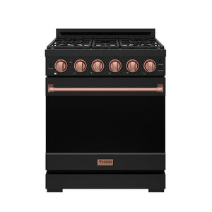 30 Inch Professional Liquid Propane with Precision Knob Control in Black/Rose Gold