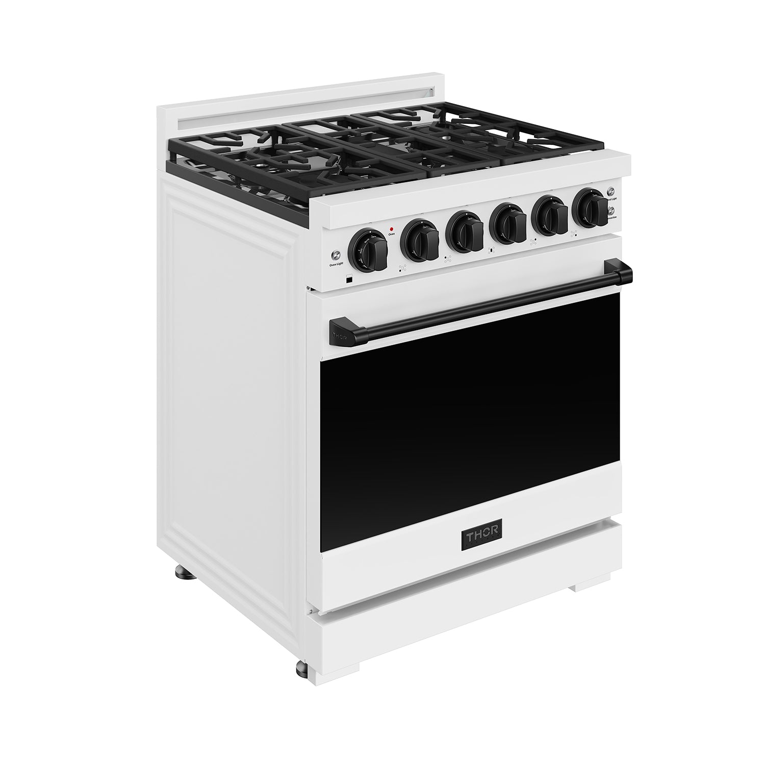 30 Inch Professional Gas Range with Precision Knob Control in White and Black | Gordon Ramsay Series