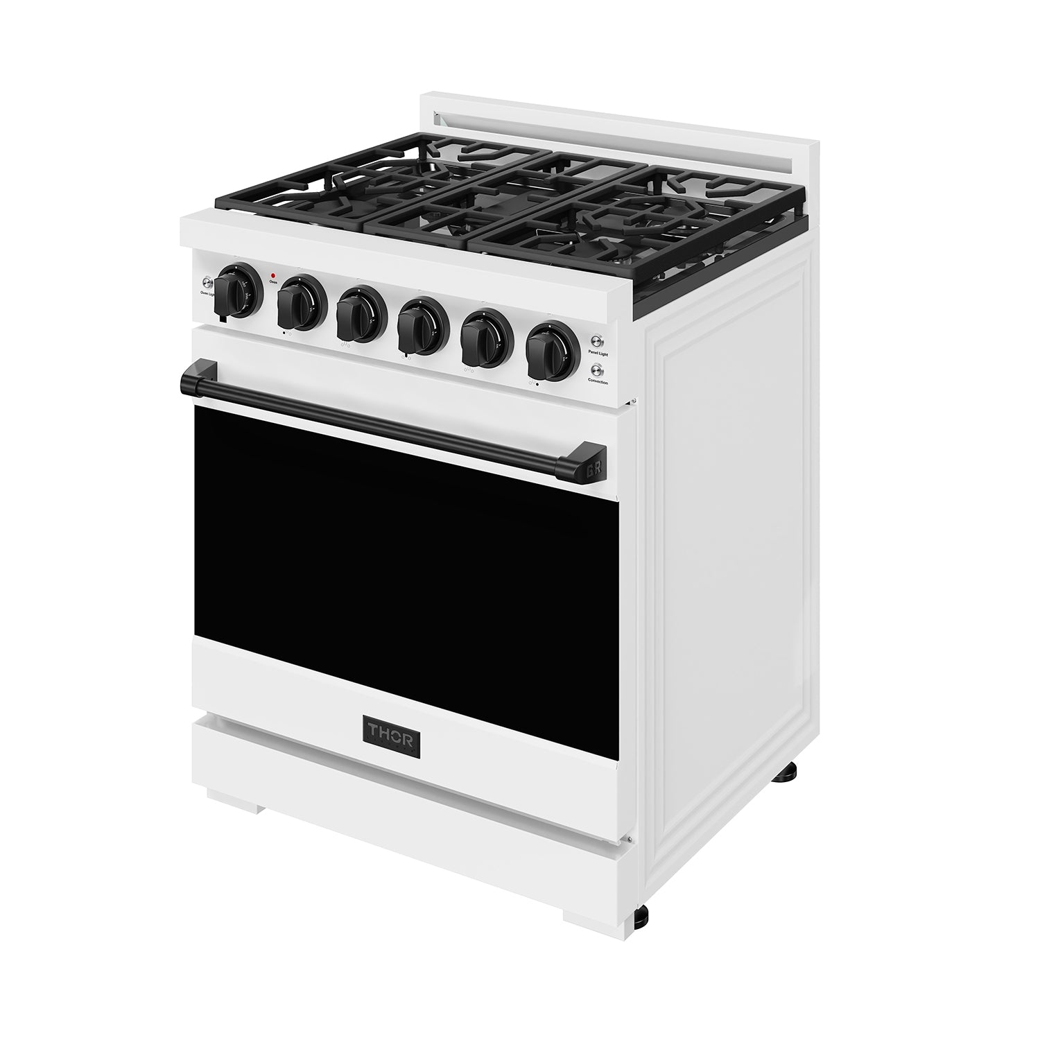 30 Inch Professional Gas Range with Precision Knob Control in White and Black | Gordon Ramsay Series