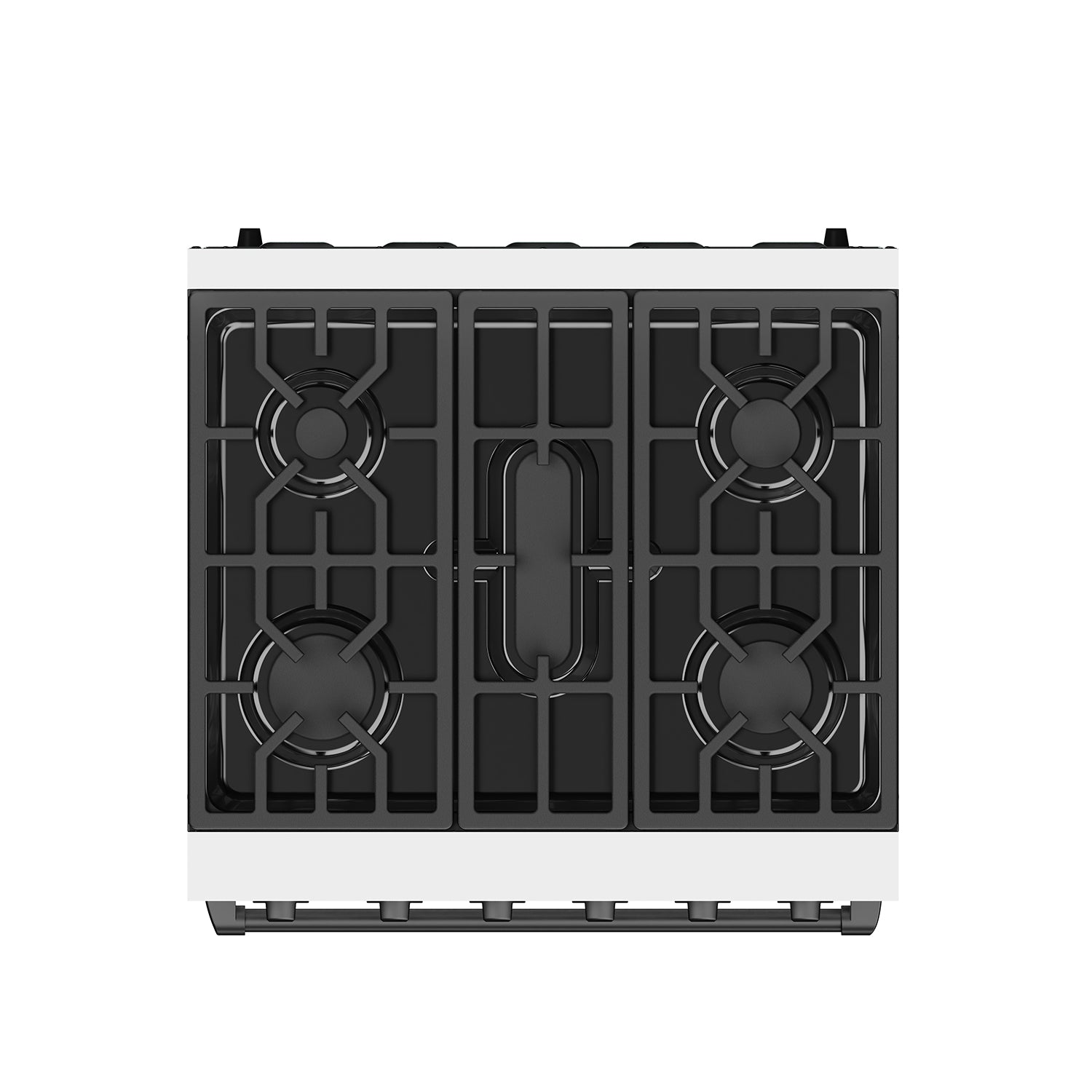 30 Inch Professional Gas Range with Precision Knob Control in White and Black | Gordon Ramsay Series