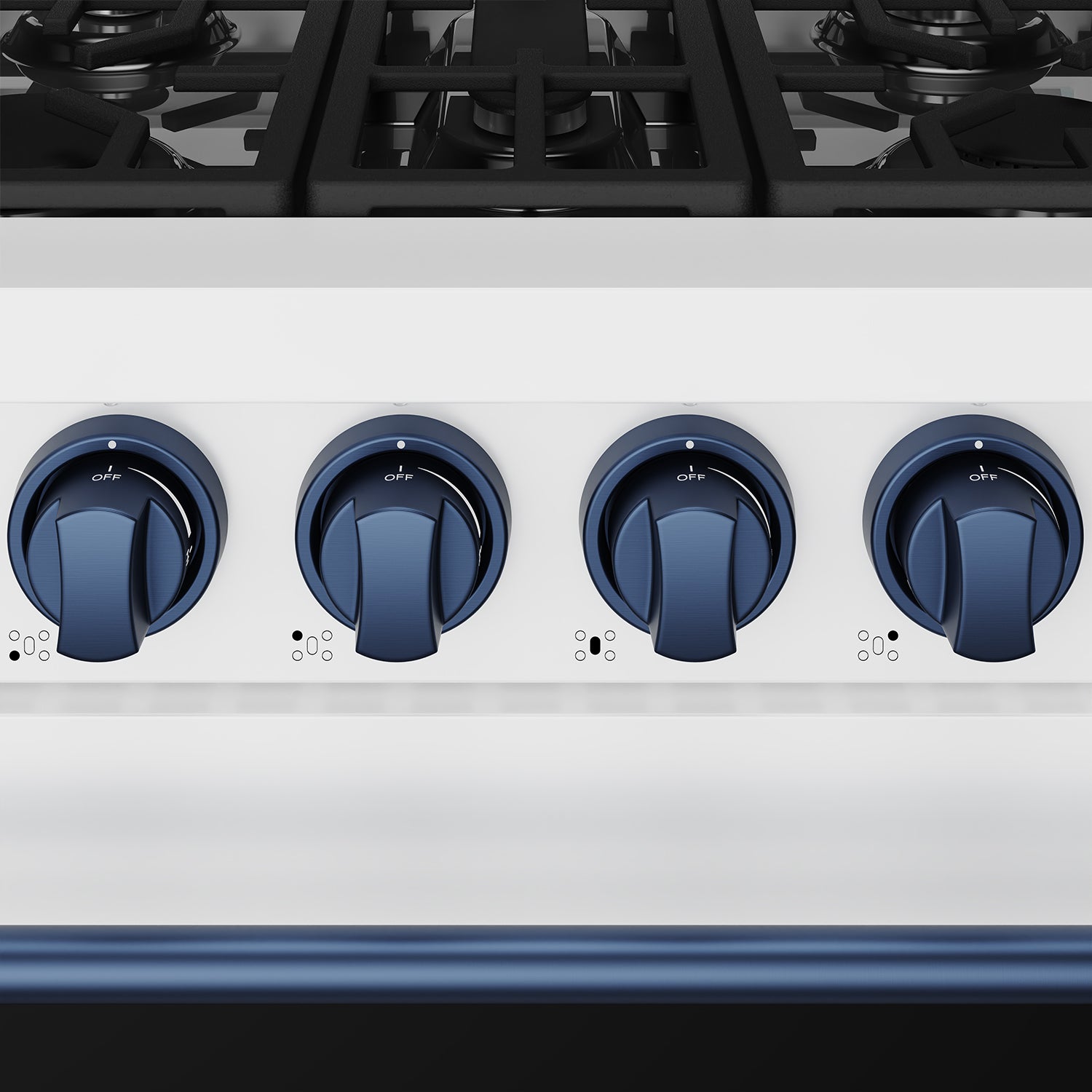 30 Inch Professional Liquid Propane Range with Precision Knob Control in White and Blue | Gordon Ramsay Series