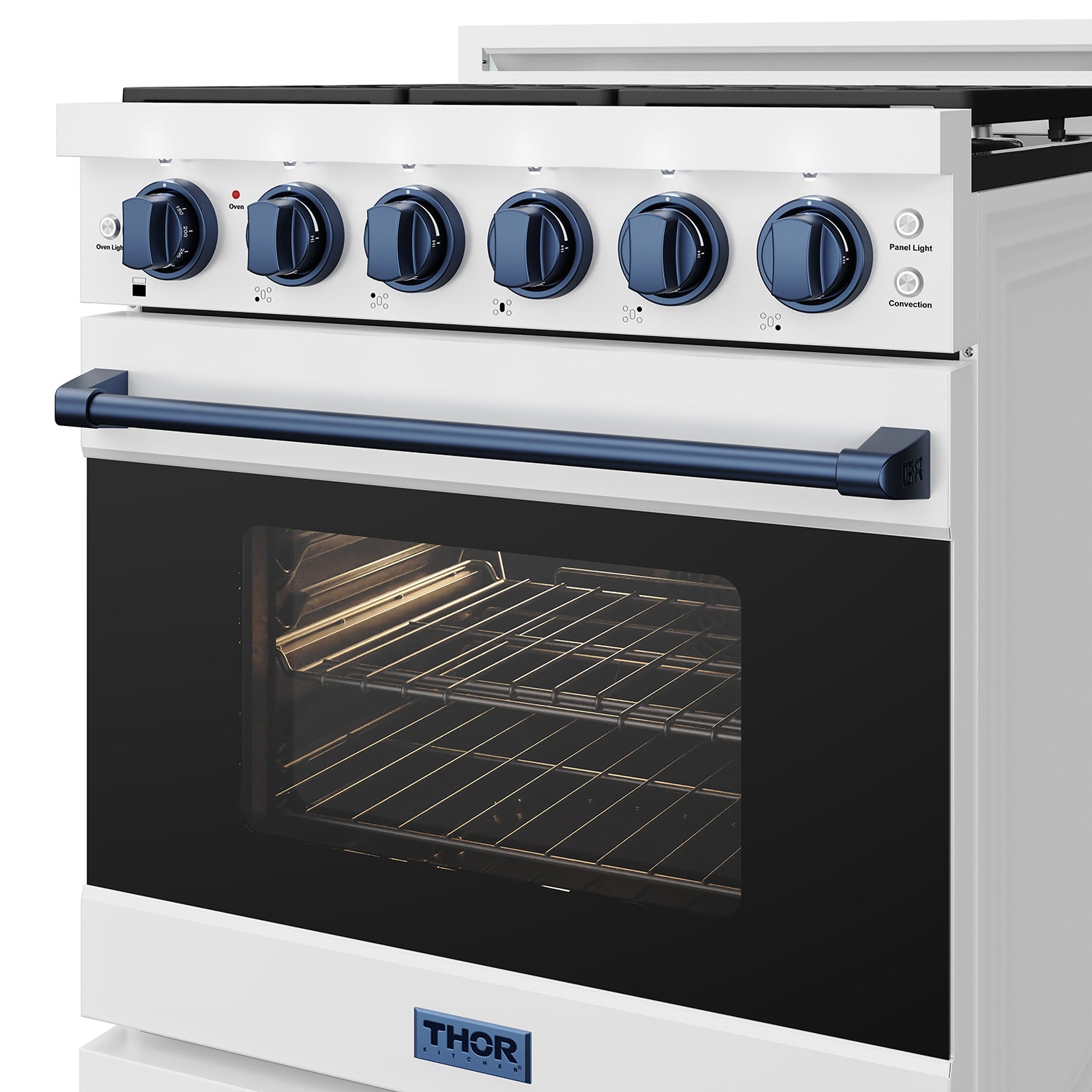 30 Inch Professional Liquid Propane Range with Precision Knob Control in White and Blue | Gordon Ramsay Series