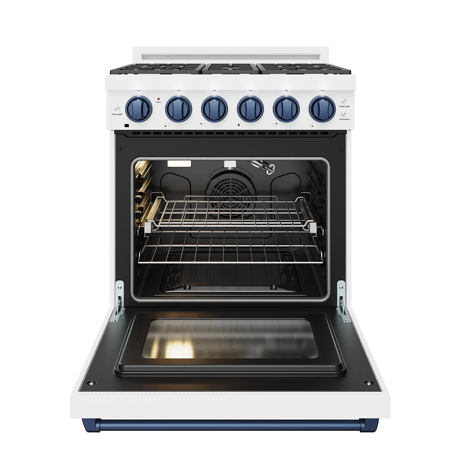 30 Inch Professional Liquid Propane Range with Precision Knob Control in White and Blue | Gordon Ramsay Series