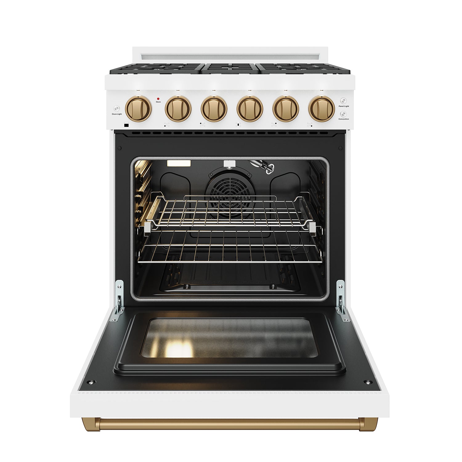 30 Inch Professional Liquid Propane Range with Precision Knob Control in White and Bronze | Gordon Ramsay Series