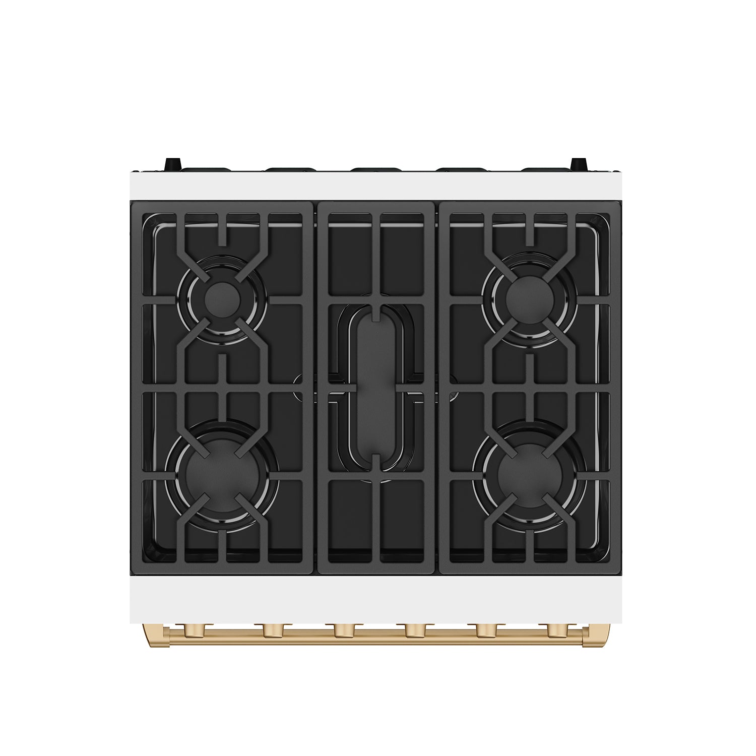 30 Inch Professional Liquid Propane Range with Precision Knob Control in White and Bronze | Gordon Ramsay Series