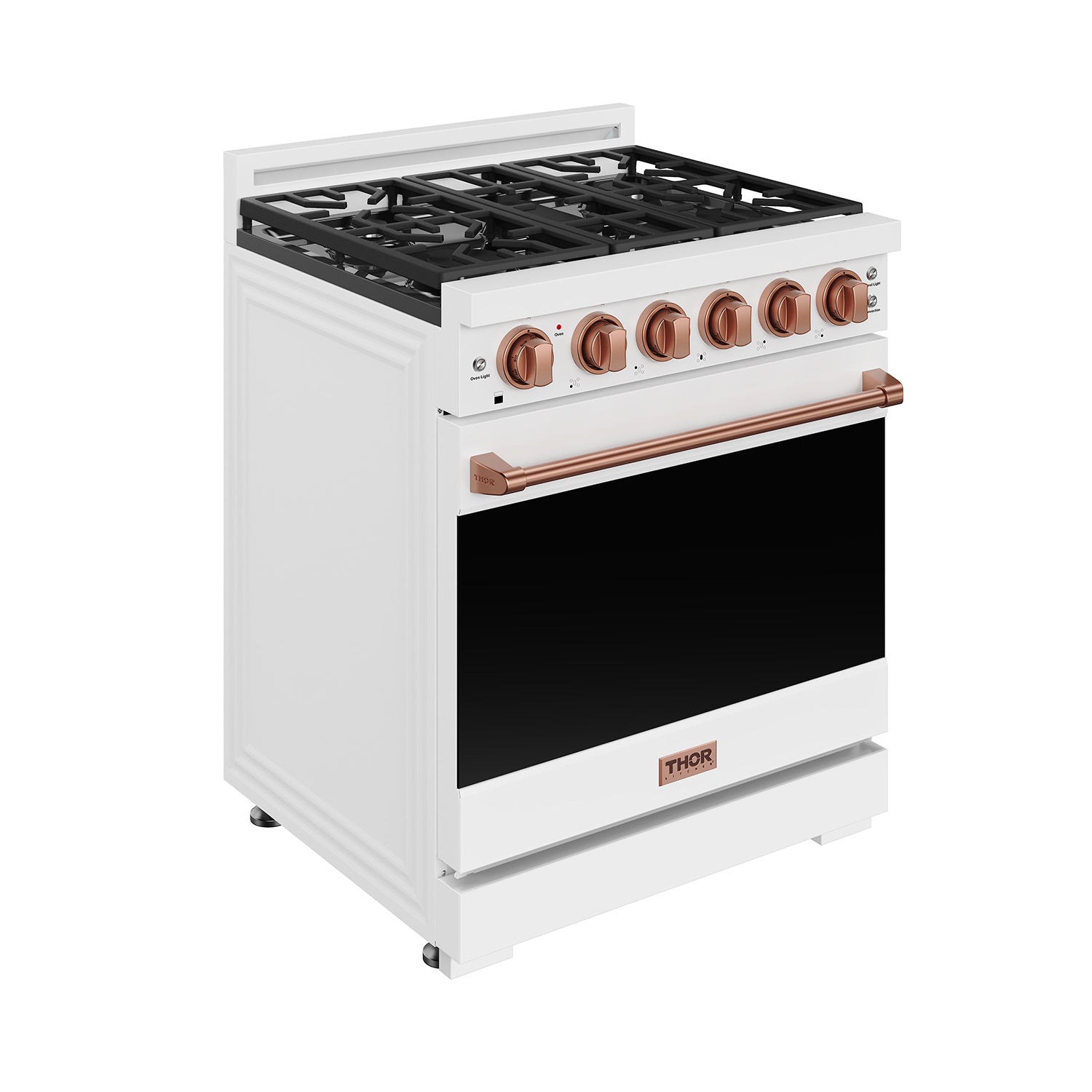 30 Inch Professional Gas Range with Precision Knob Control in White and Rose Gold | Gordon Ramsay Series