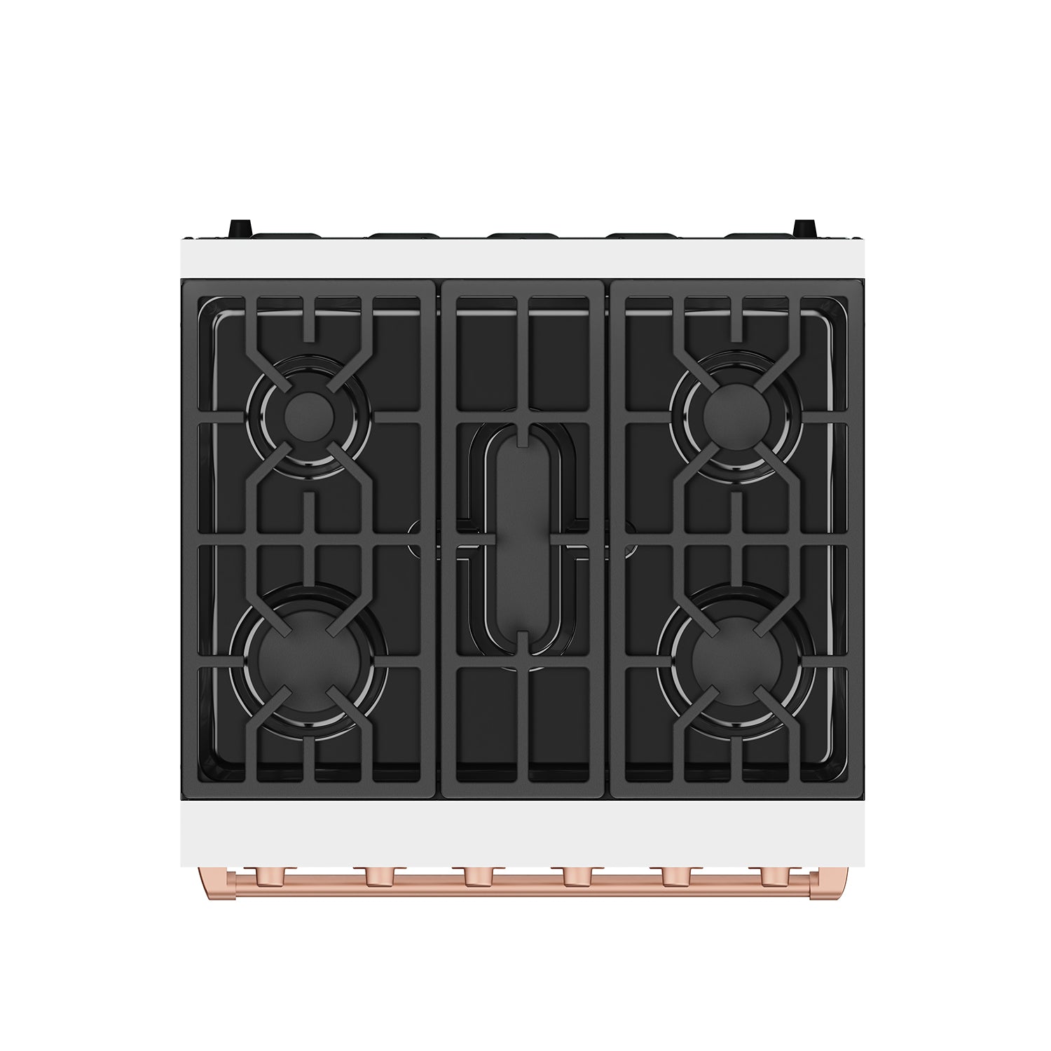 30 Inch Professional Gas Range with Precision Knob Control in White and Rose Gold | Gordon Ramsay Series