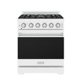 30 Inch Professional Gas Range with Precision Knob Control in White | Gordon Ramsay Series