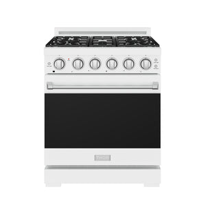 30 Inch Professional Liquid Propane Range with Precision Knob Control in White | Gordon Ramsay Series