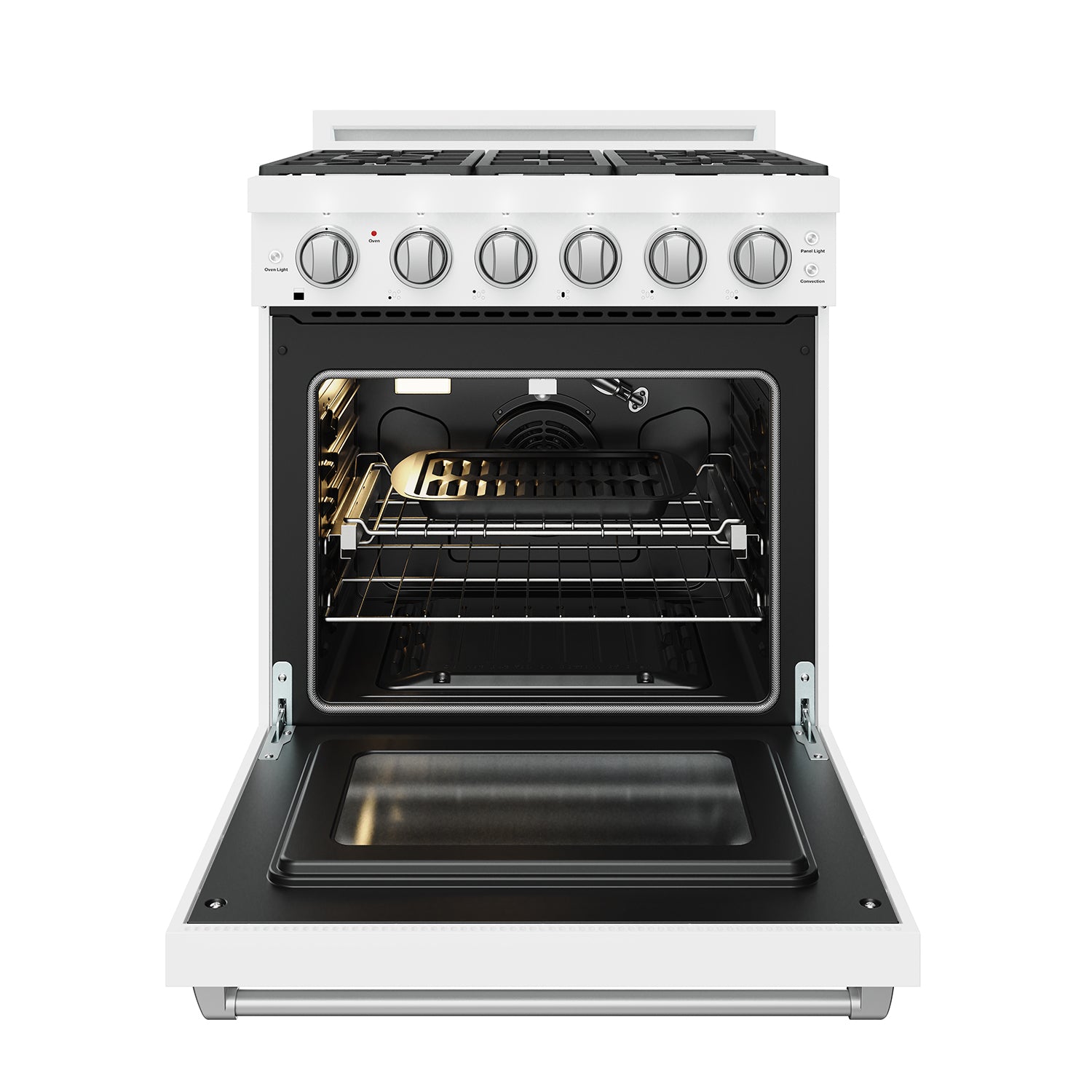 30 Inch Professional Liquid Propane Range with Precision Knob Control in White | Gordon Ramsay Series