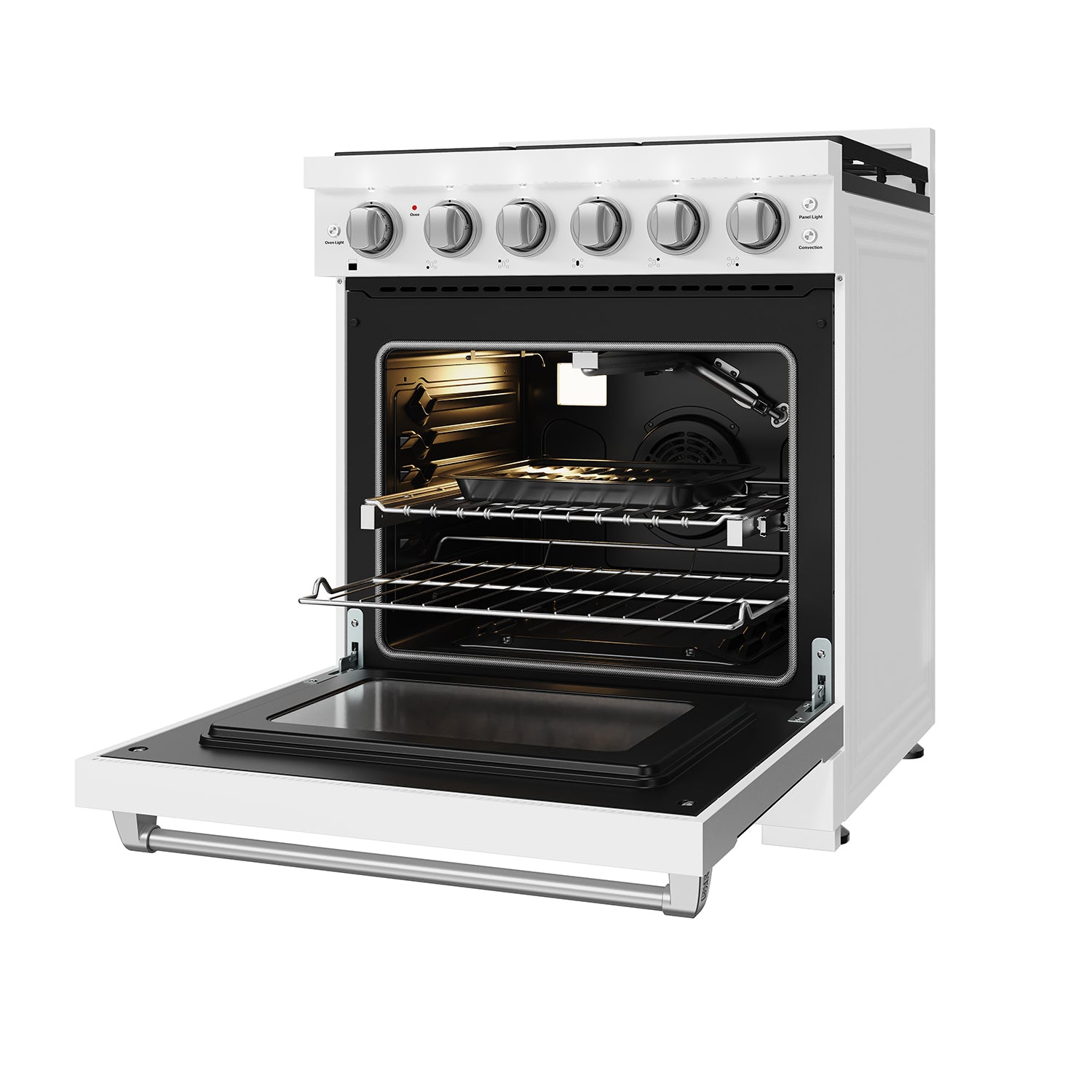 30 Inch Professional Liquid Propane Range with Precision Knob Control in White | Gordon Ramsay Series