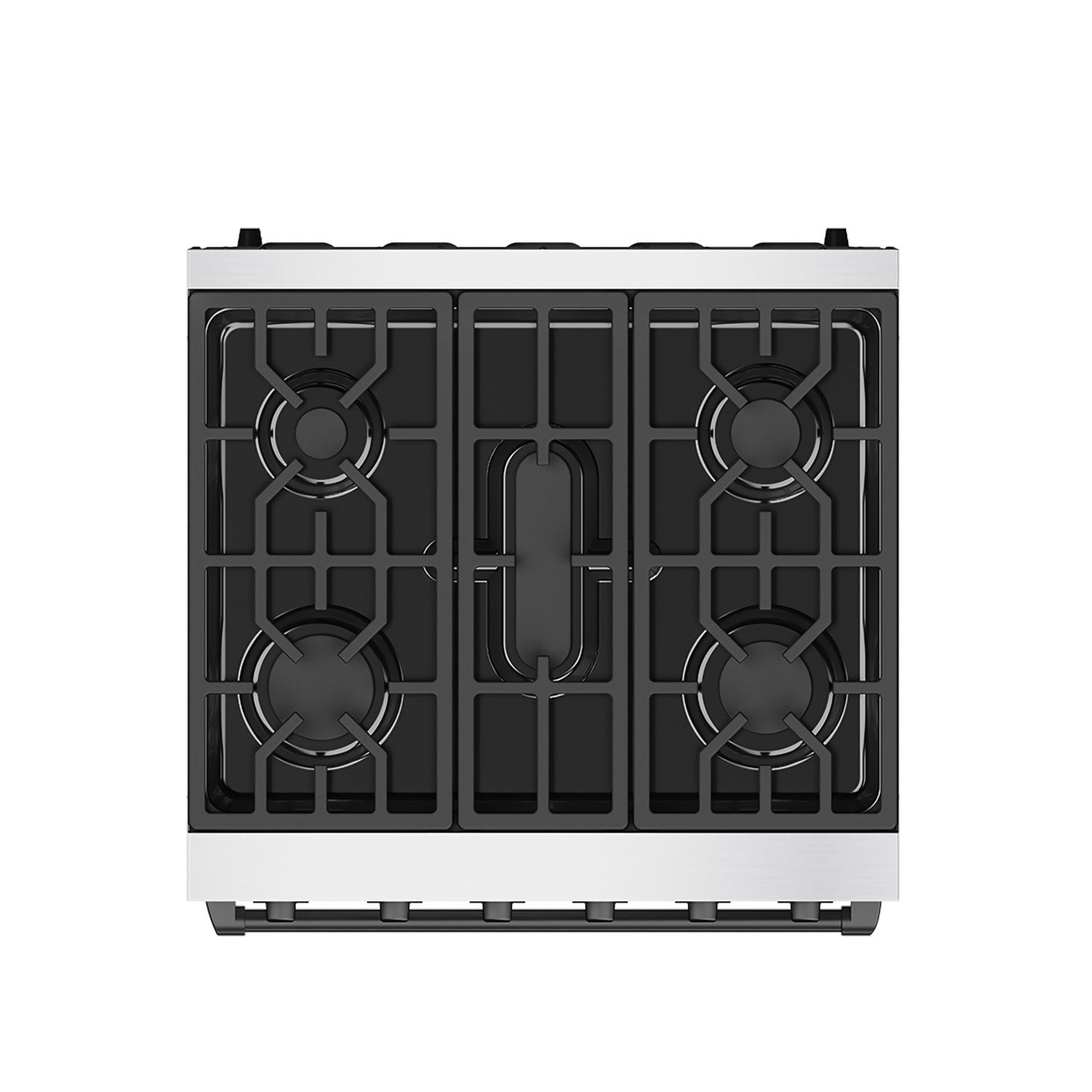 30 Inch Professional Gas with Precision Knob Control in Stainless Steel/Black