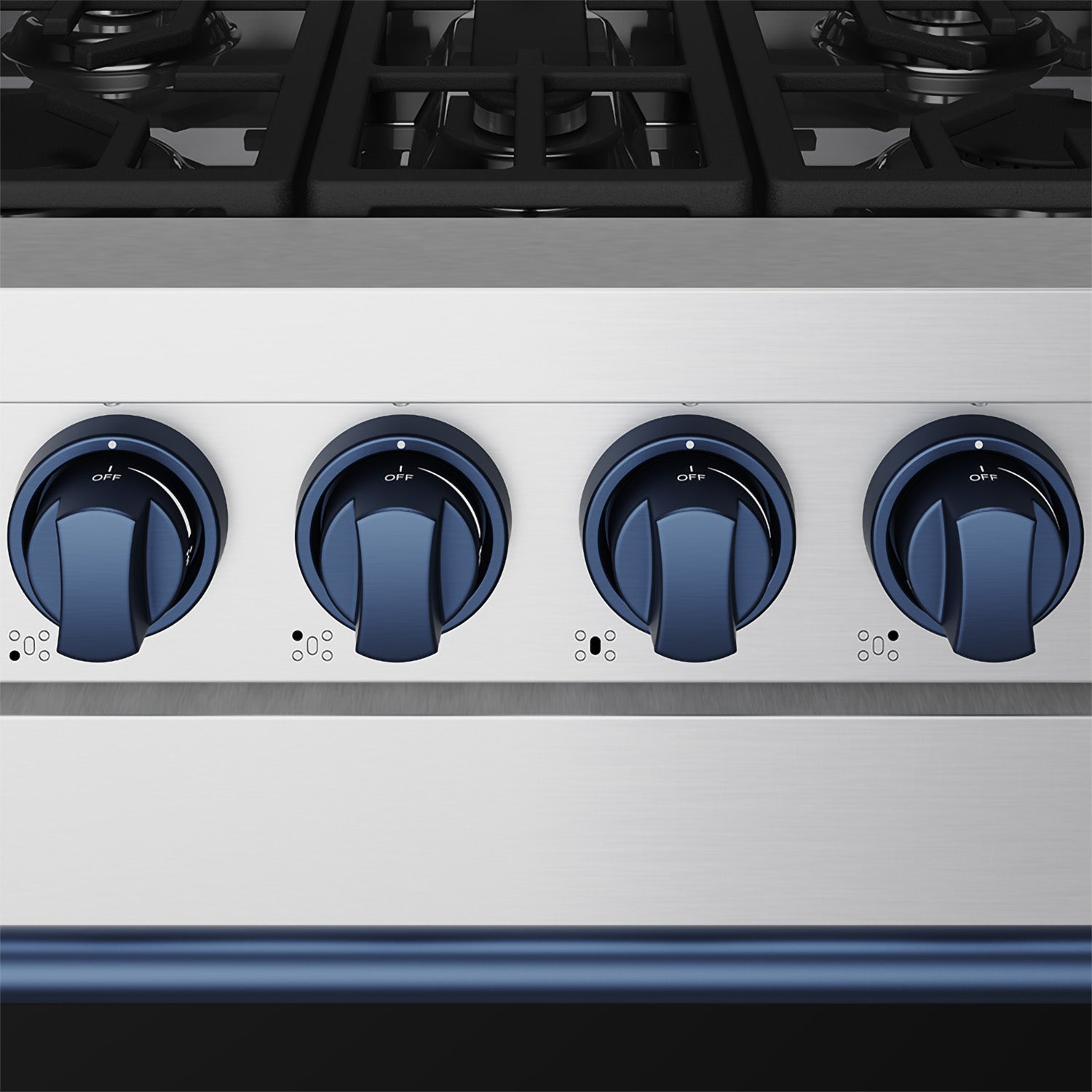 30 Inch Professional Liquid Propane with Precision Knob Control in Stainless Steel/Blue