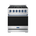 30 Inch Professional Liquid Propane with Precision Knob Control in Stainless Steel/Blue
