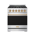 30 Inch Professional Liquid Propane with Precision Knob Control in Stainless Steel/Bronze