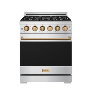 30 Inch Professional Liquid Propane with Precision Knob Control in Stainless Steel/Bronze