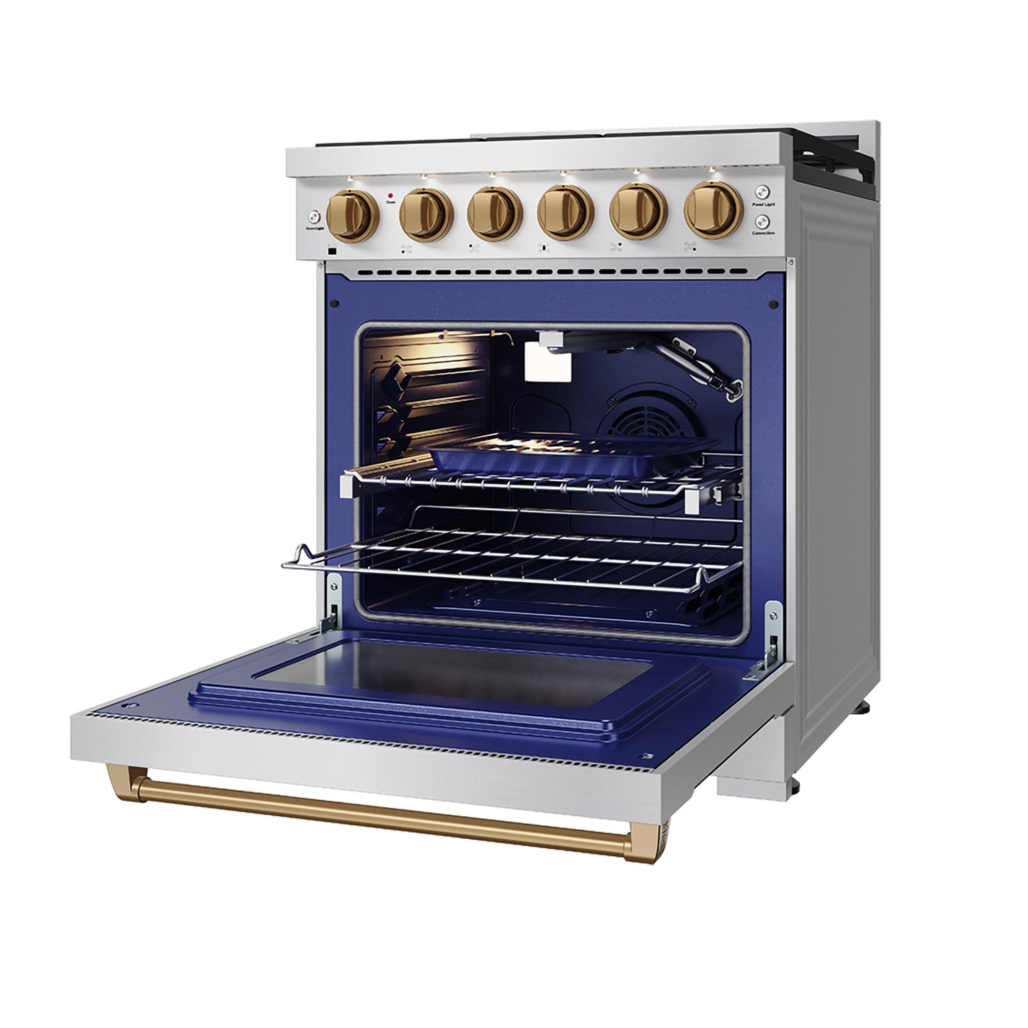 30 Inch Professional Liquid Propane with Precision Knob Control in Stainless Steel/Bronze