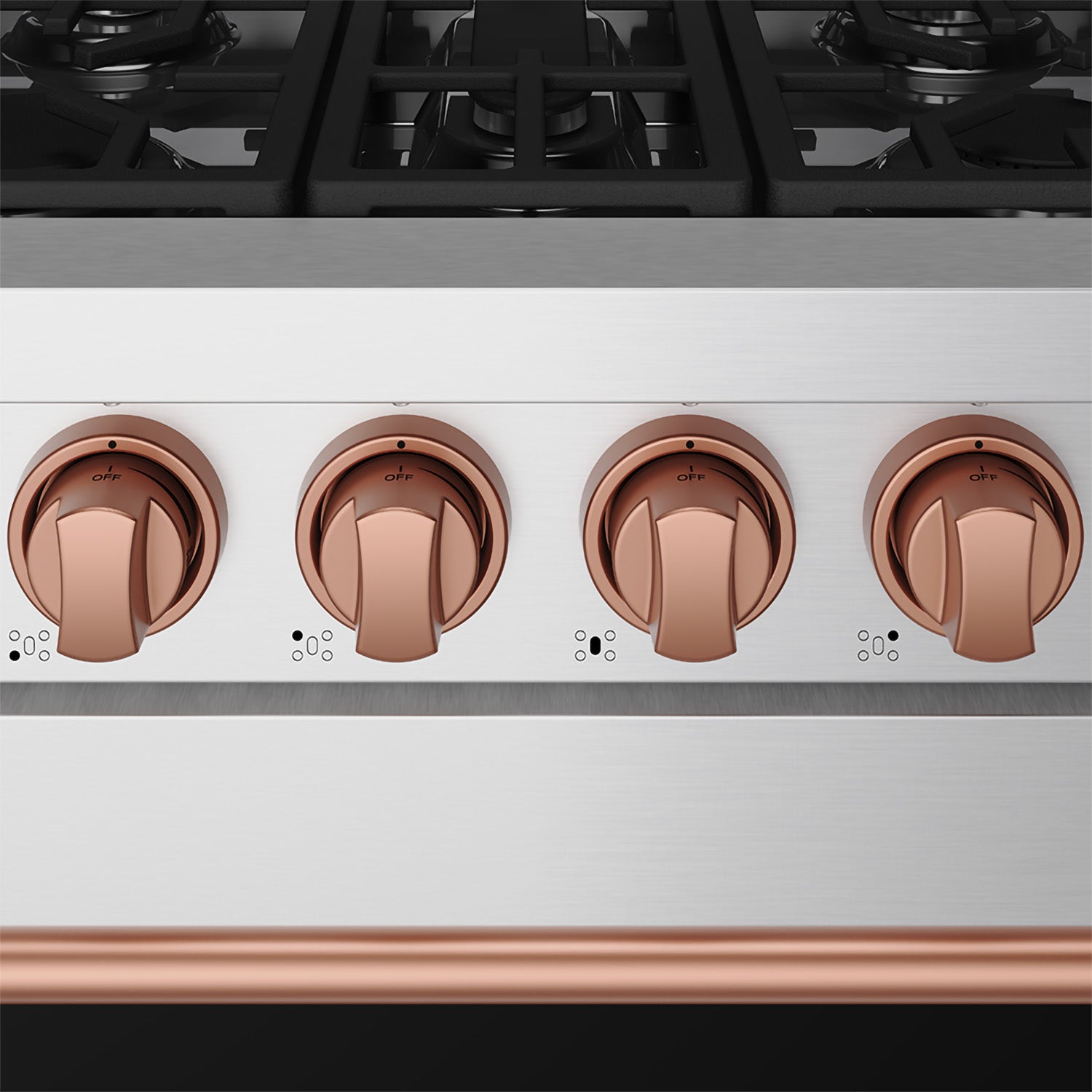 30 Inch Professional Gas with Precision Knob Control in Stainless Steel/Rose Gold