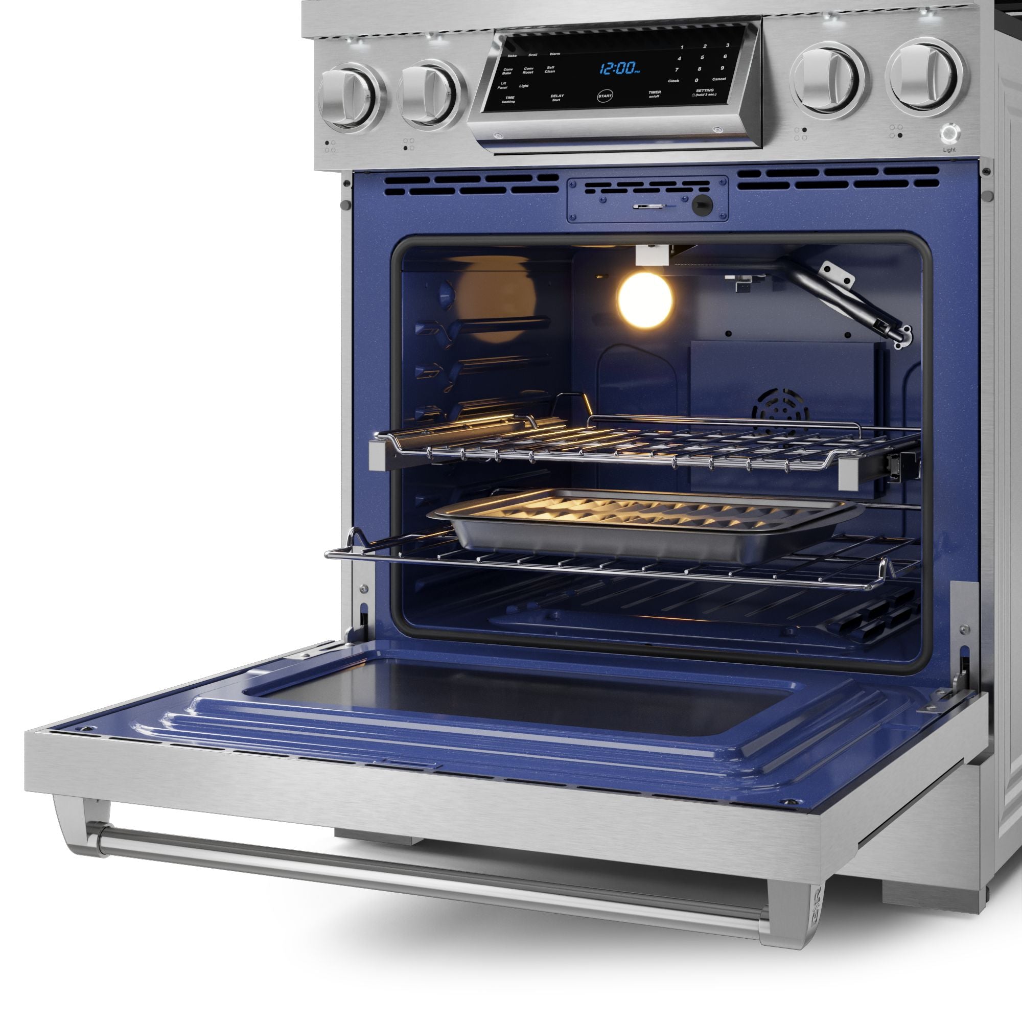 30 Inch Professional Gas Range with Tilt Panel Touch Control in Stainless Steel | Gordon Ramsay Series